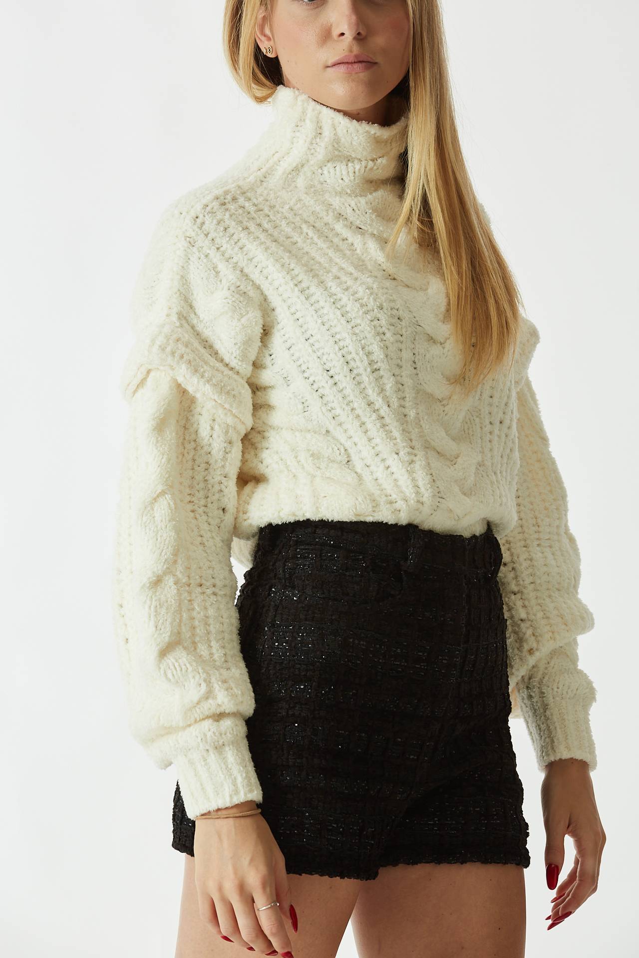 Maglia lavorata bianca 