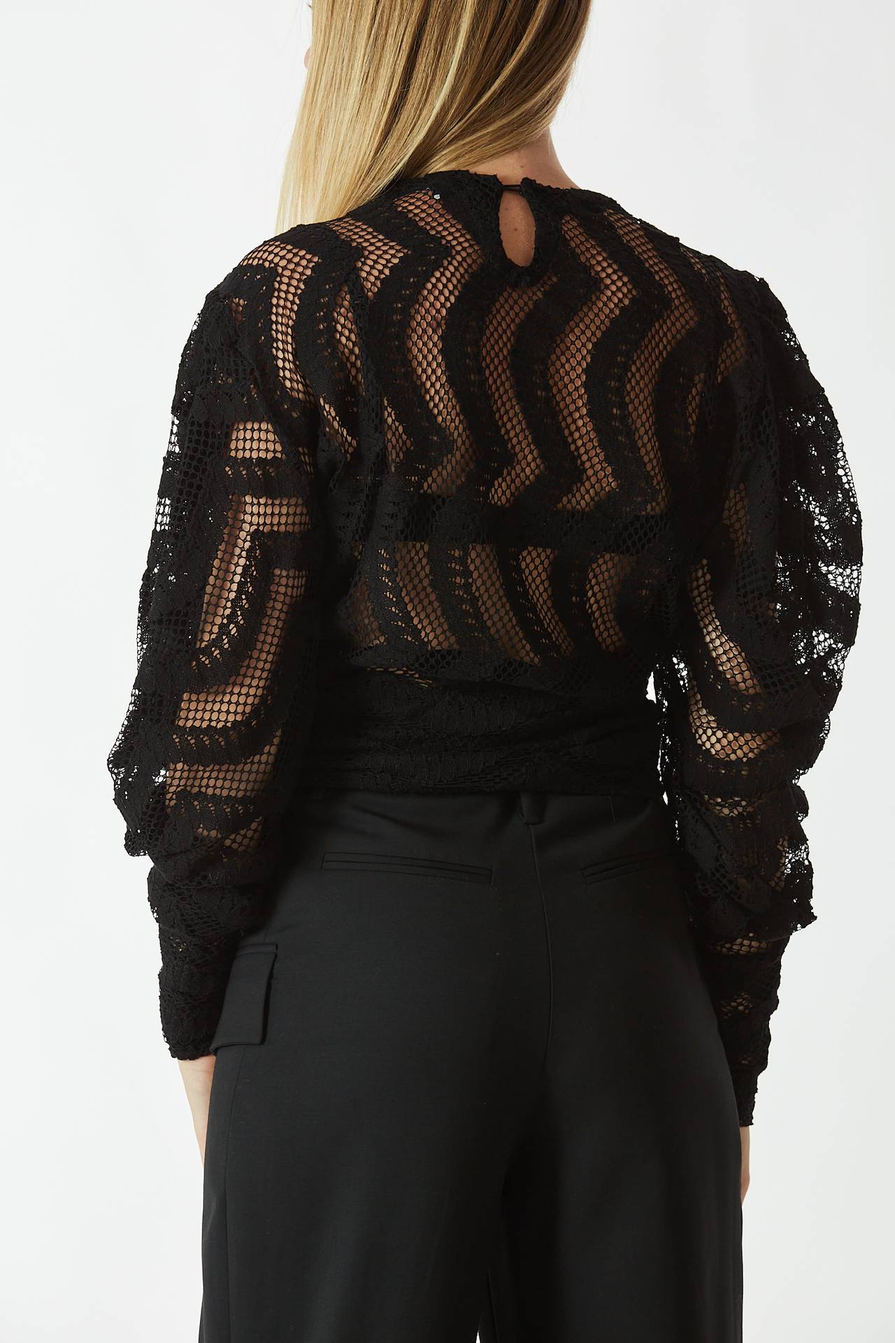 Camicia in pizzo nera 