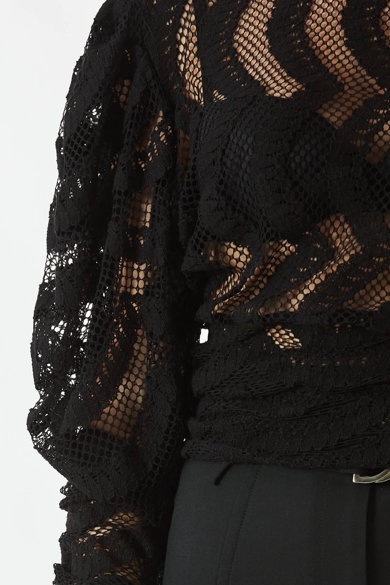Camicia in pizzo nera 