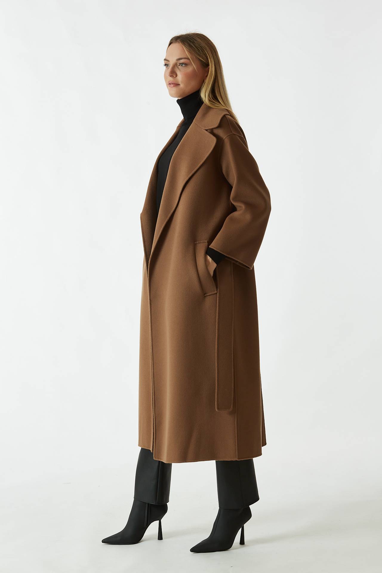 Cappotto VENICE in lana cammello