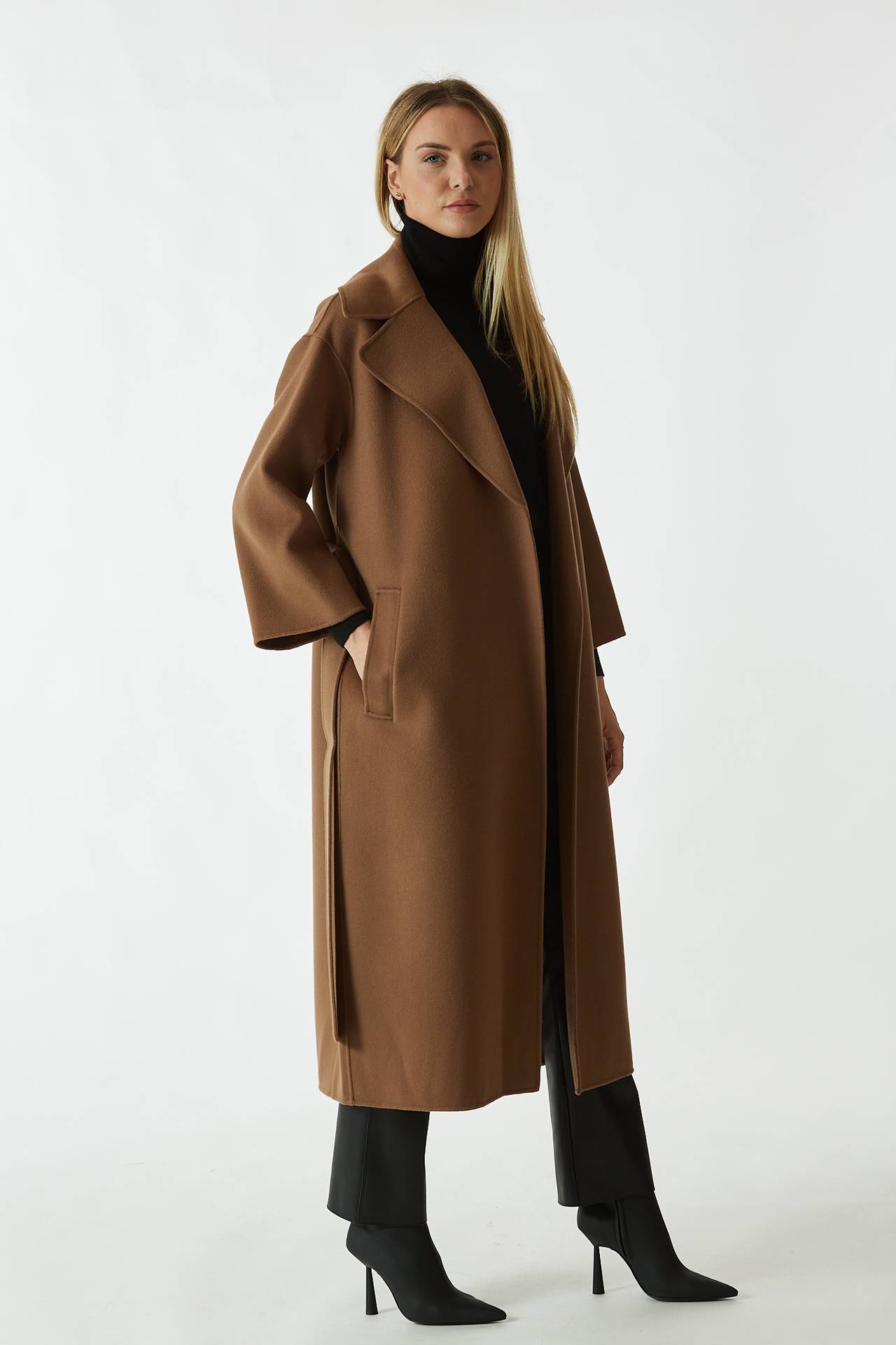 Cappotto VENICE in lana cammello