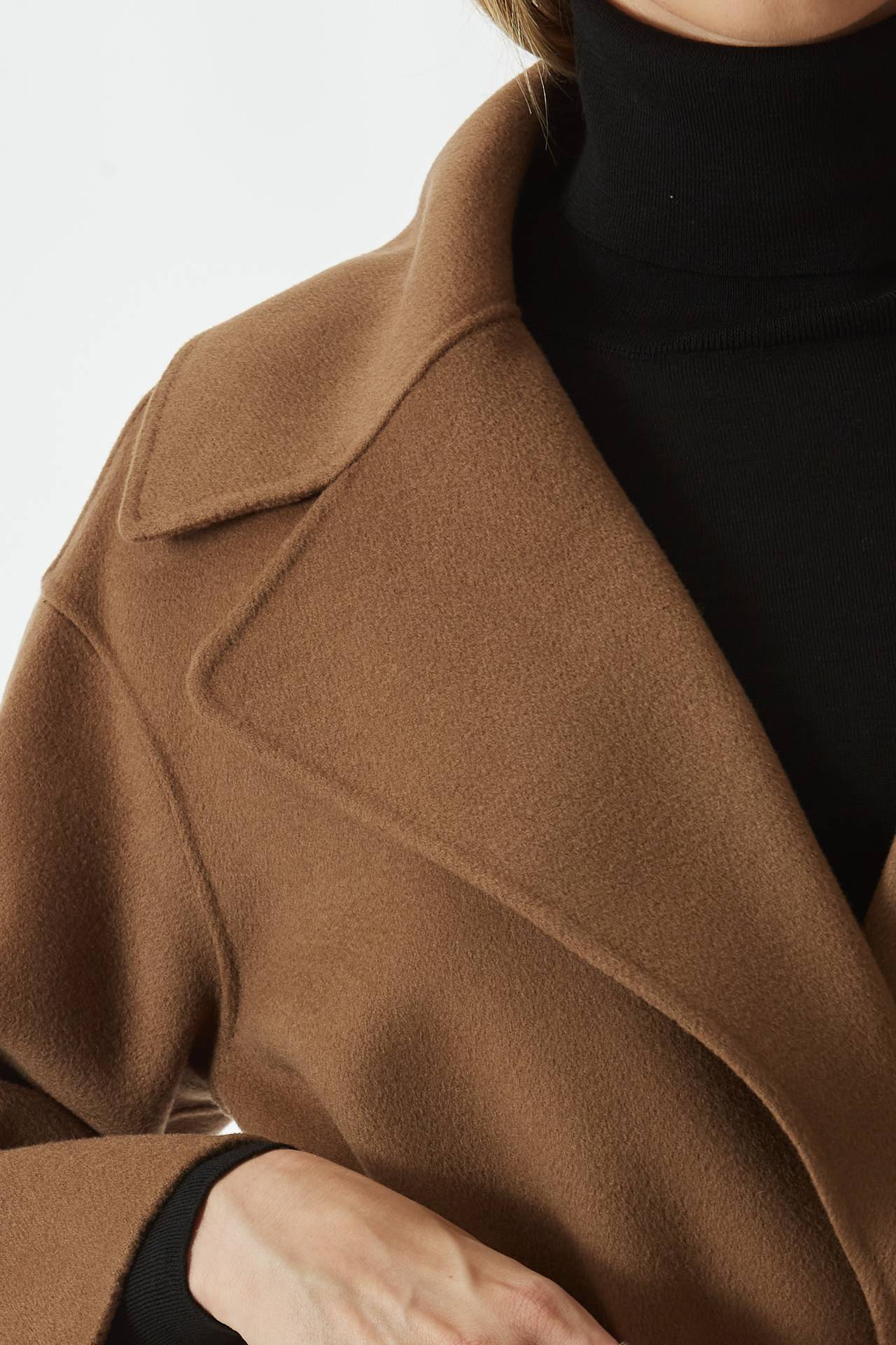 Cappotto VENICE in lana cammello
