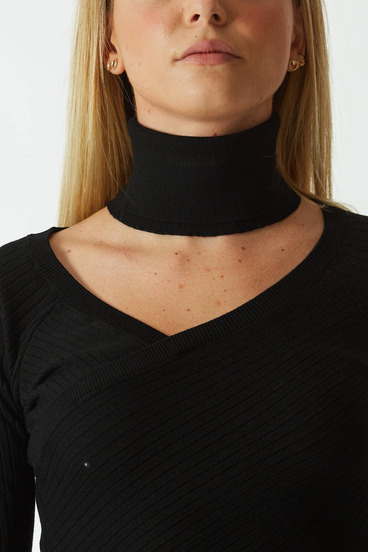 Maglia asimmetrica nera
