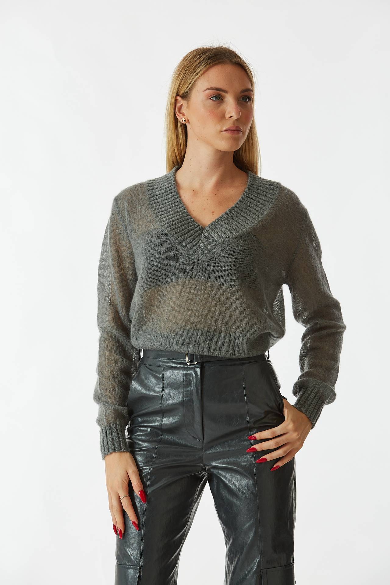 Maglia over grigia