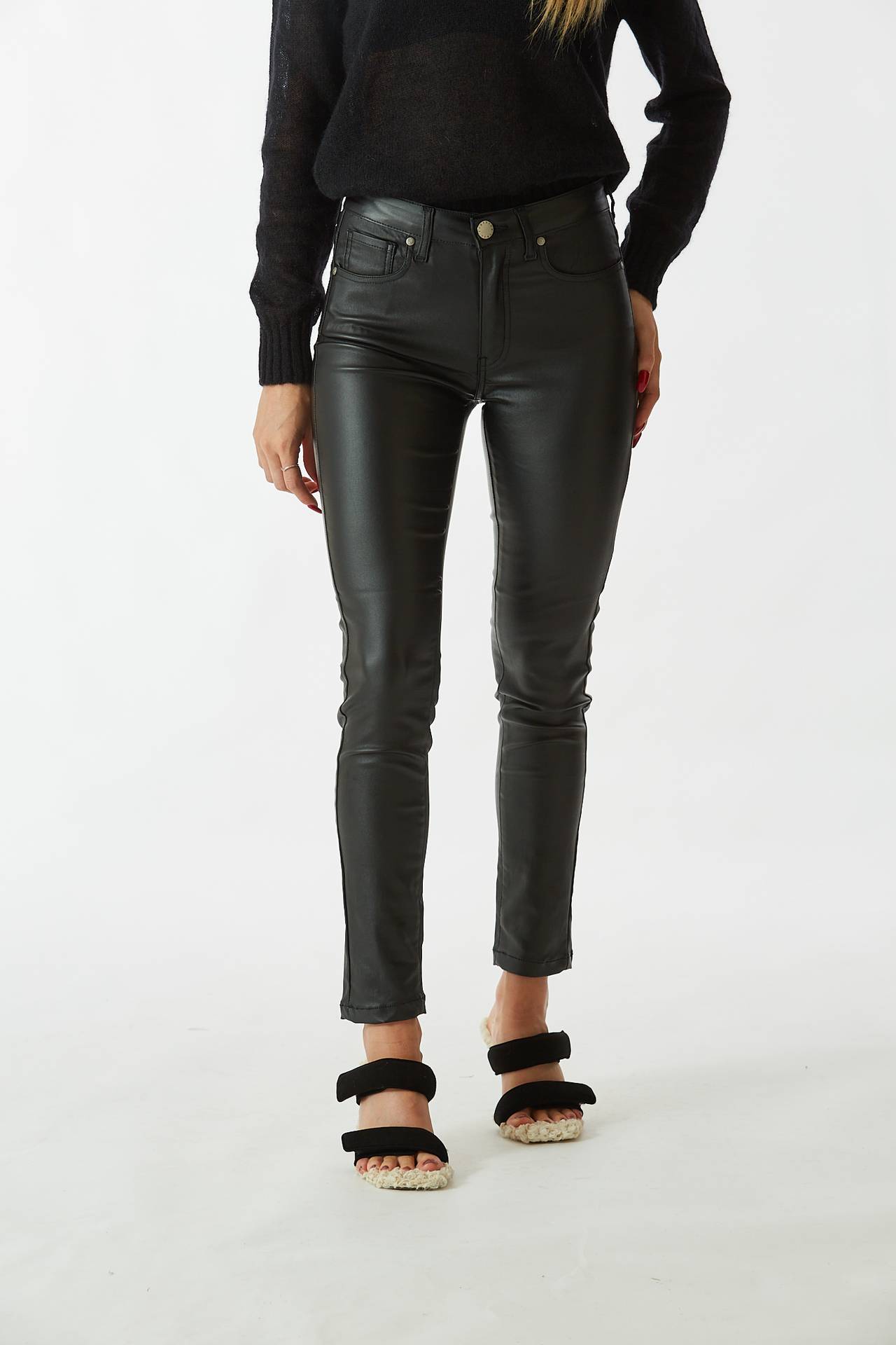 Pantalone stretch nero