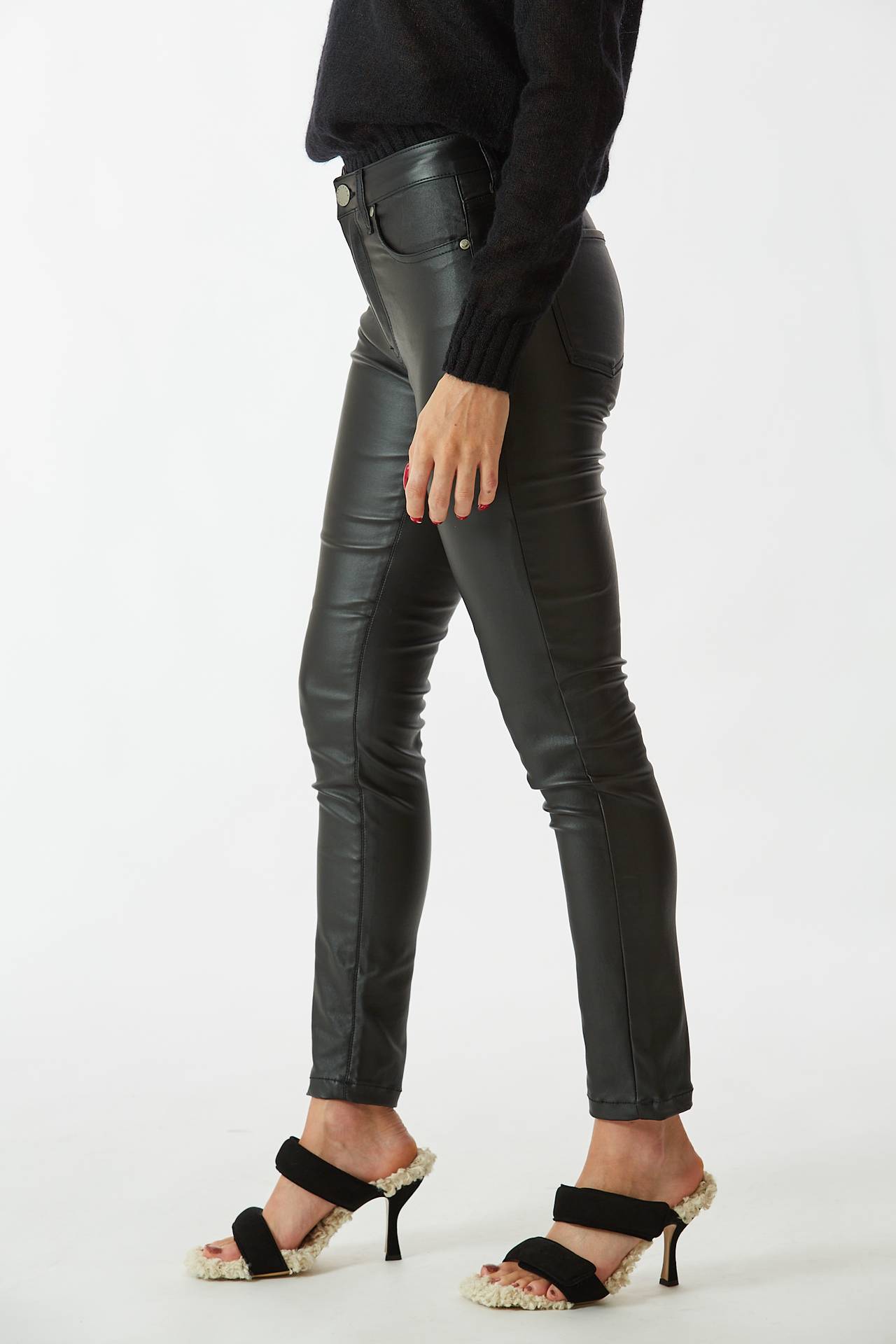 Pantalone stretch nero