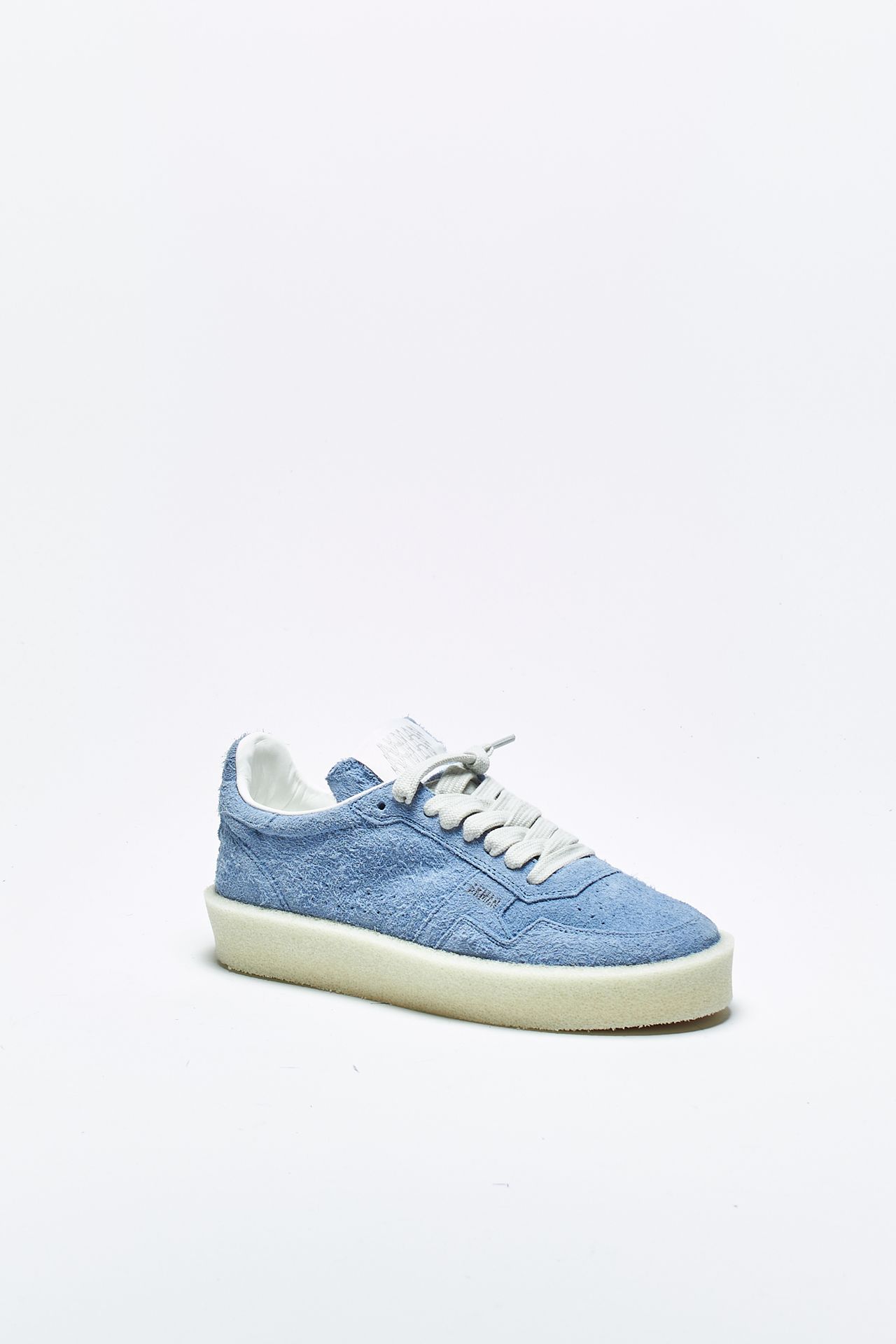 Sneakers in suede azzurro