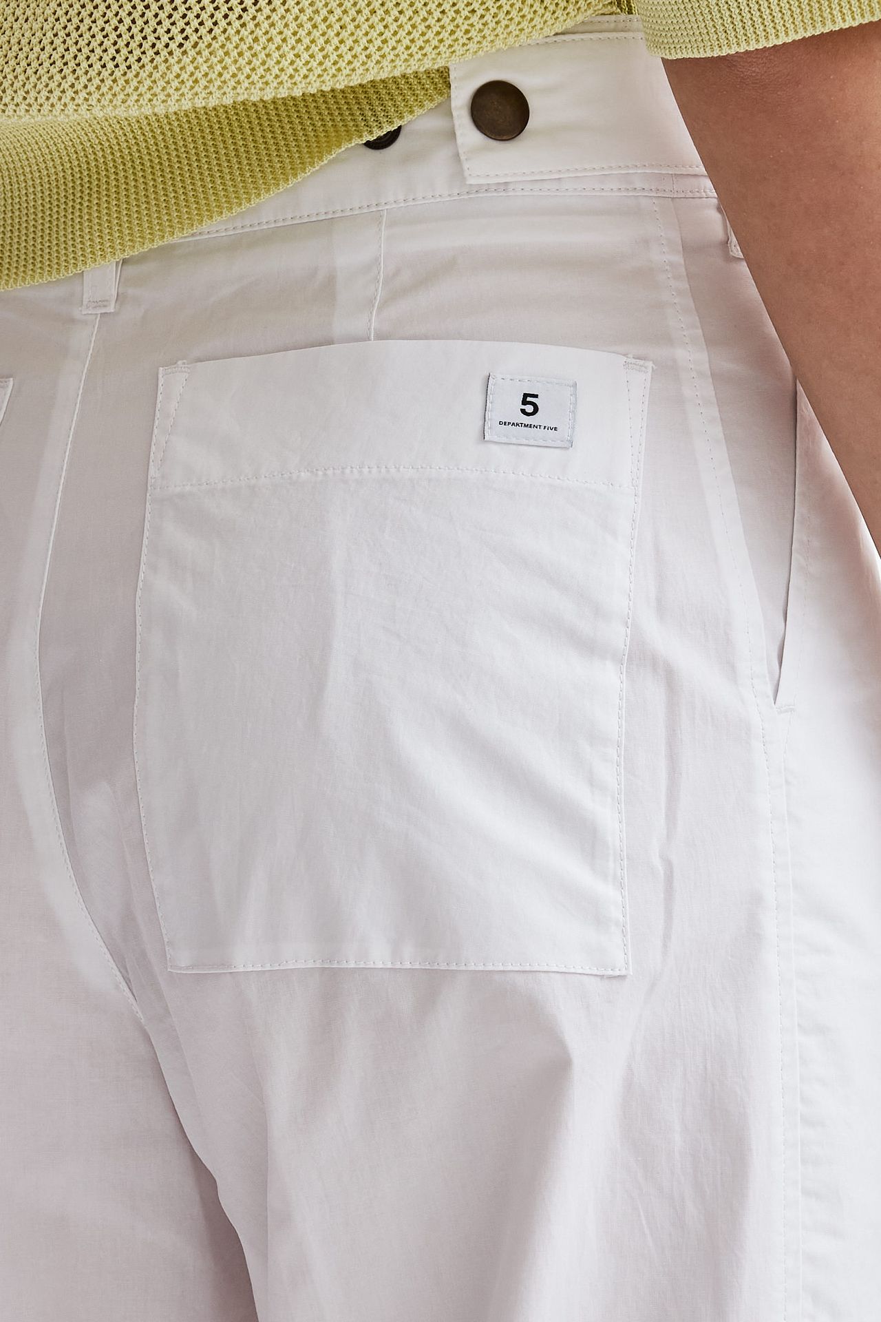 Pantalone PODSHARE in cotone bianco