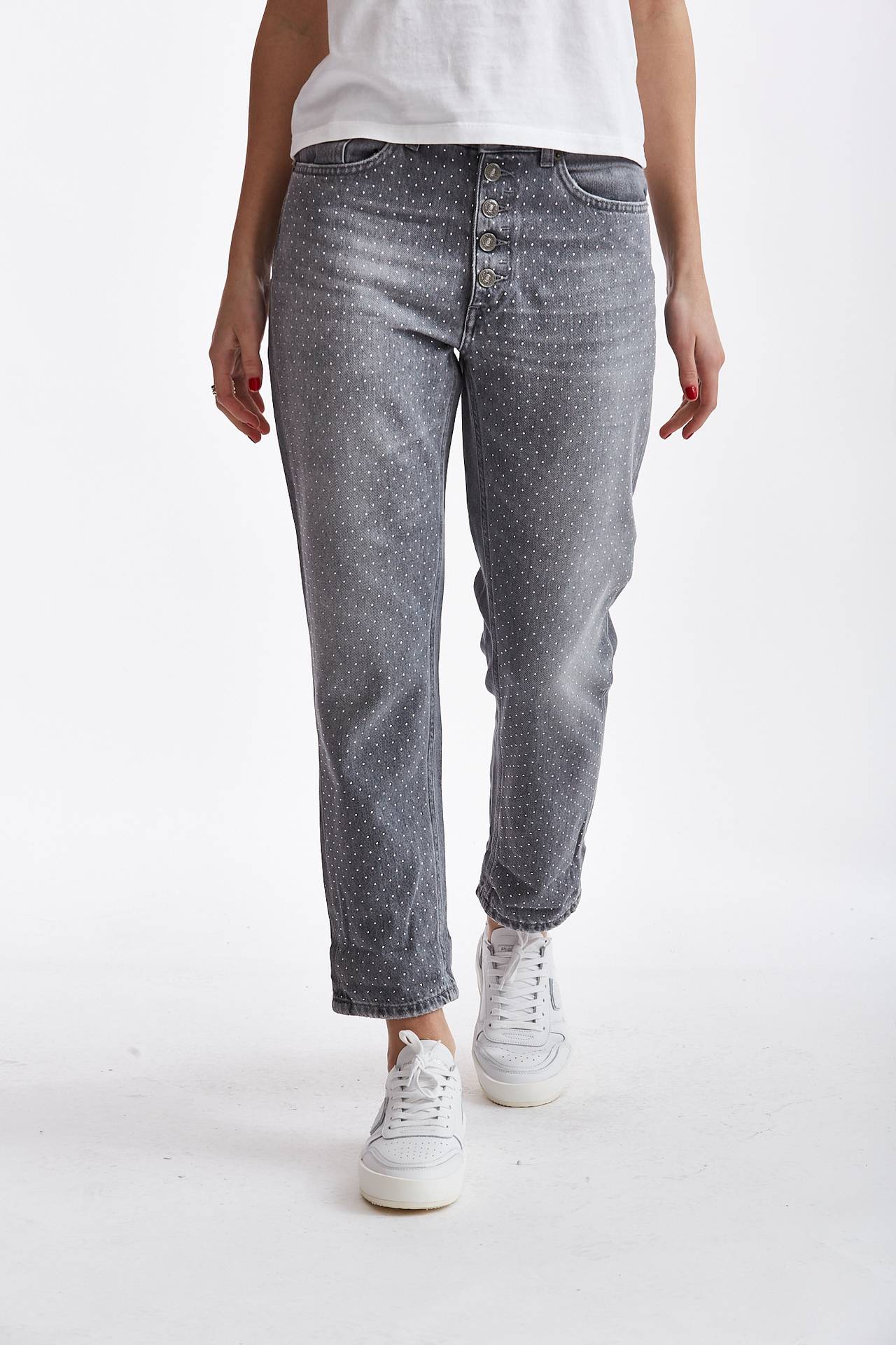 Jeans KOONS loose fit grigio Dondup Donna Pier Abbigliamento Worldwide