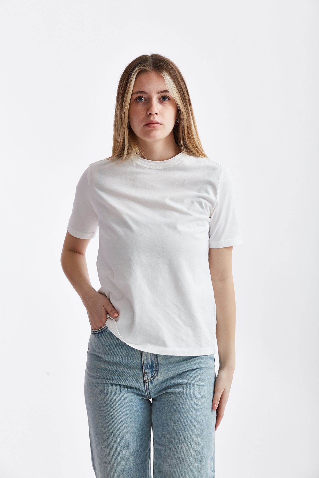 T-shirt basic in cotone bianco