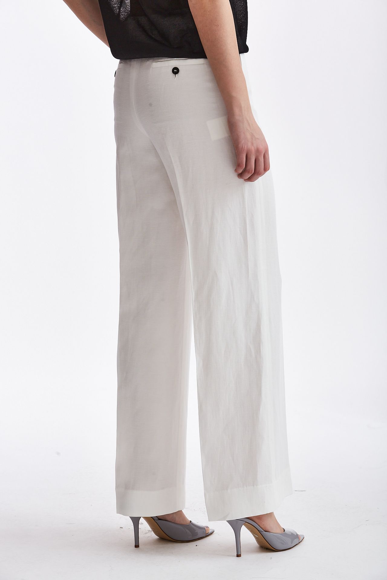 Pantalone NEERA in lino bianco