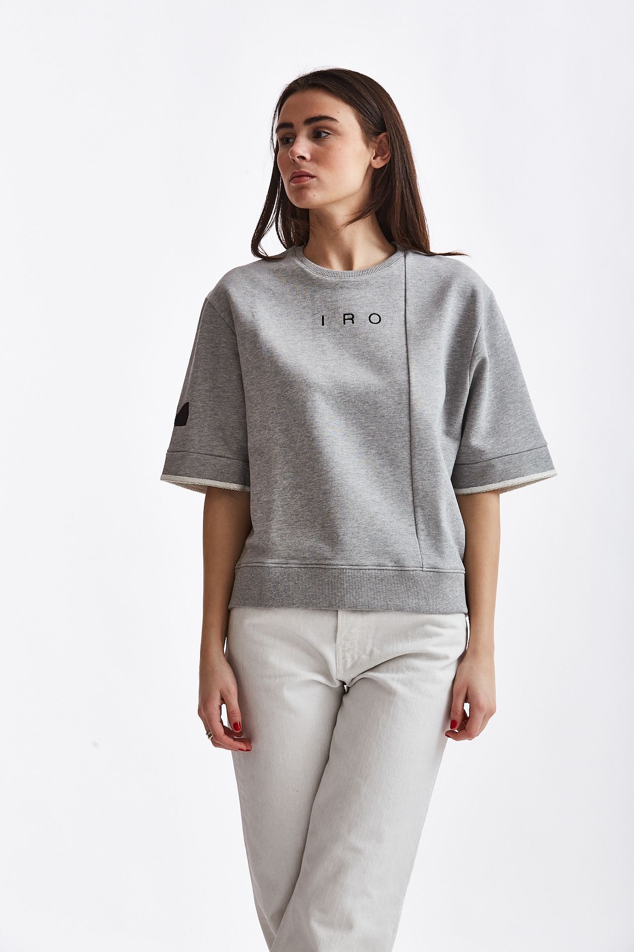 Felpa over grigio melange Iro Donna Pier Abbigliamento Worldwide