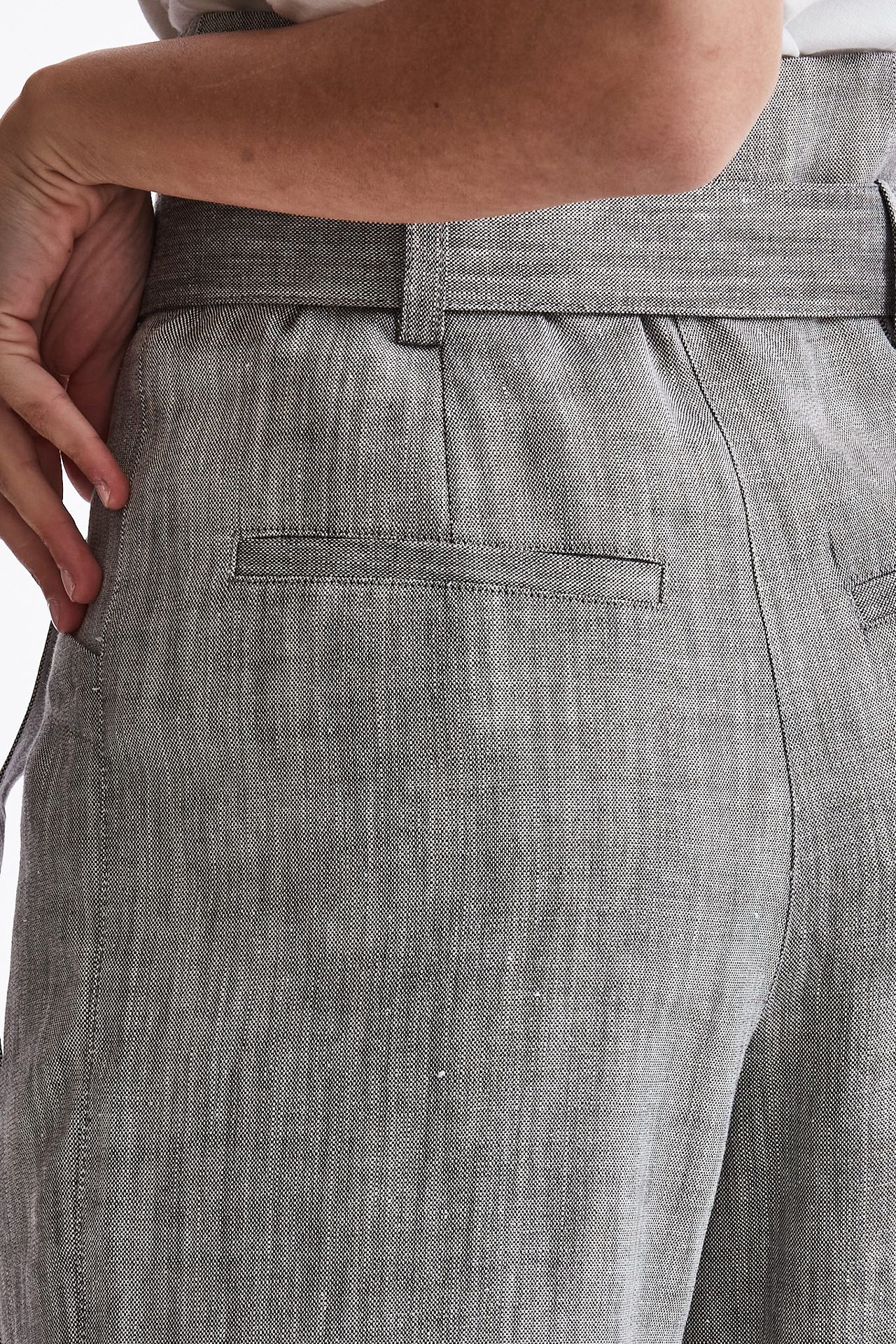 Pantalone in lino grigio