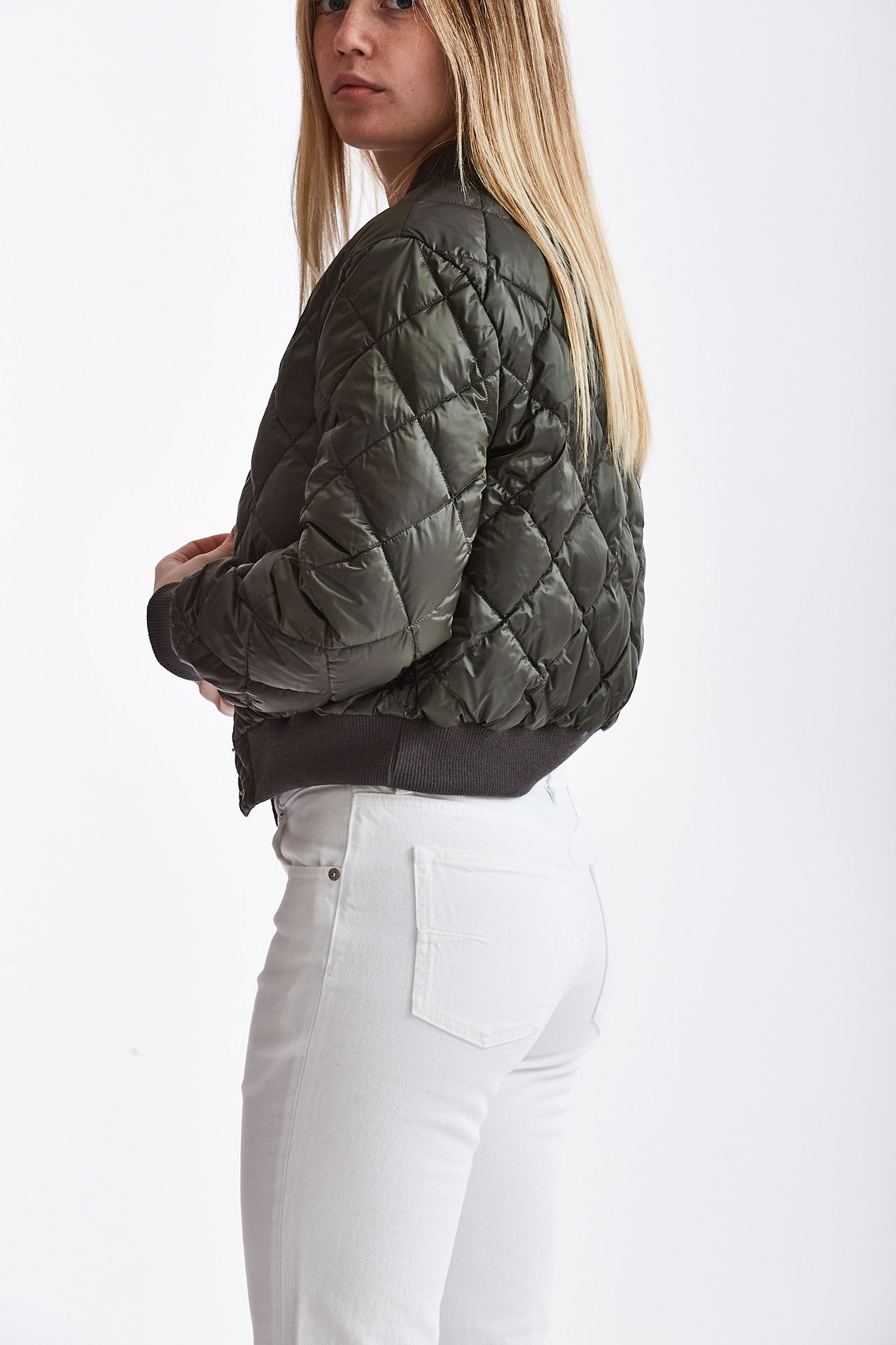 Bomber crop BSOFT verde Max Mara s Donna Pier Abbigliamento Worldwide