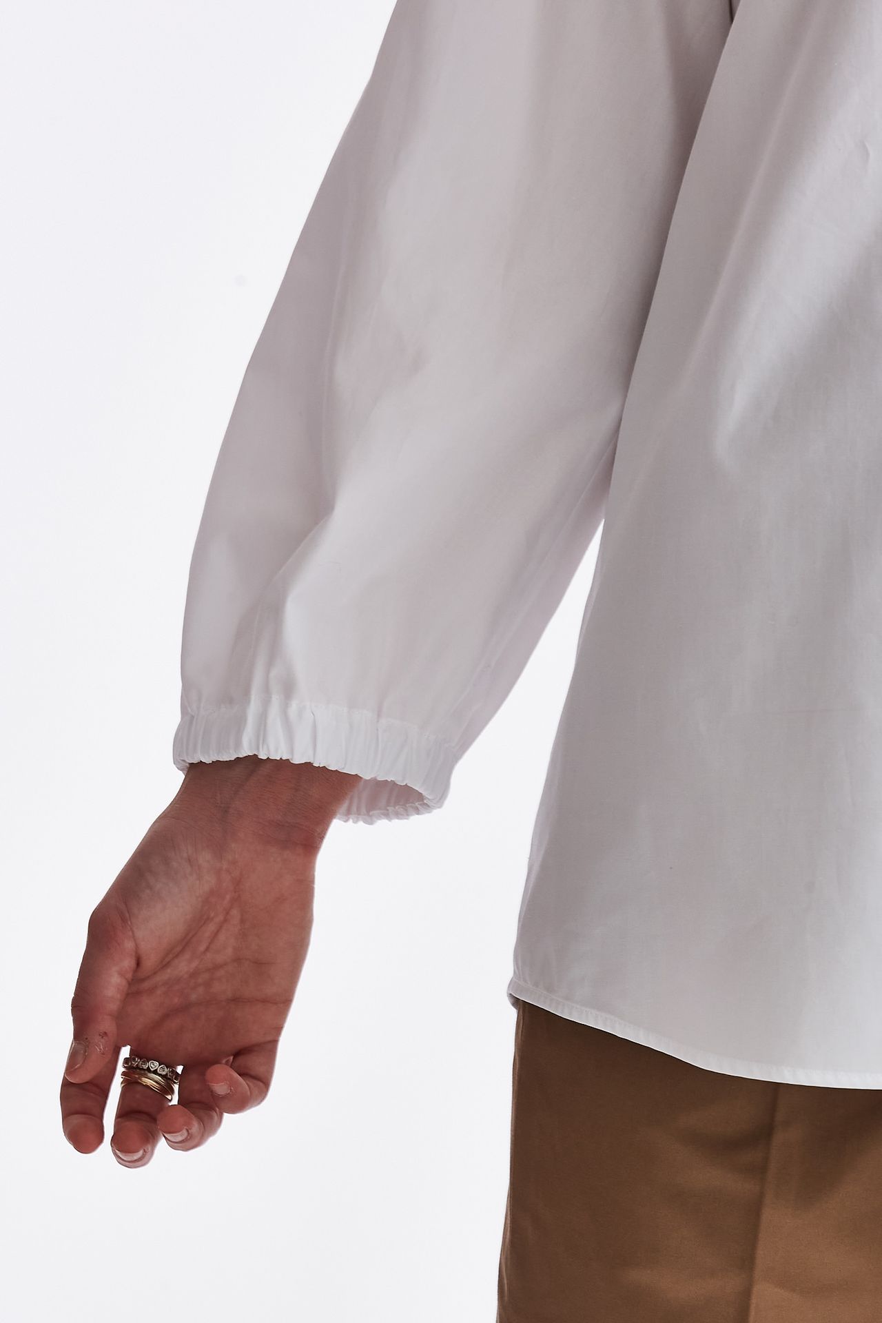 Camicia ampia in cotone bianco