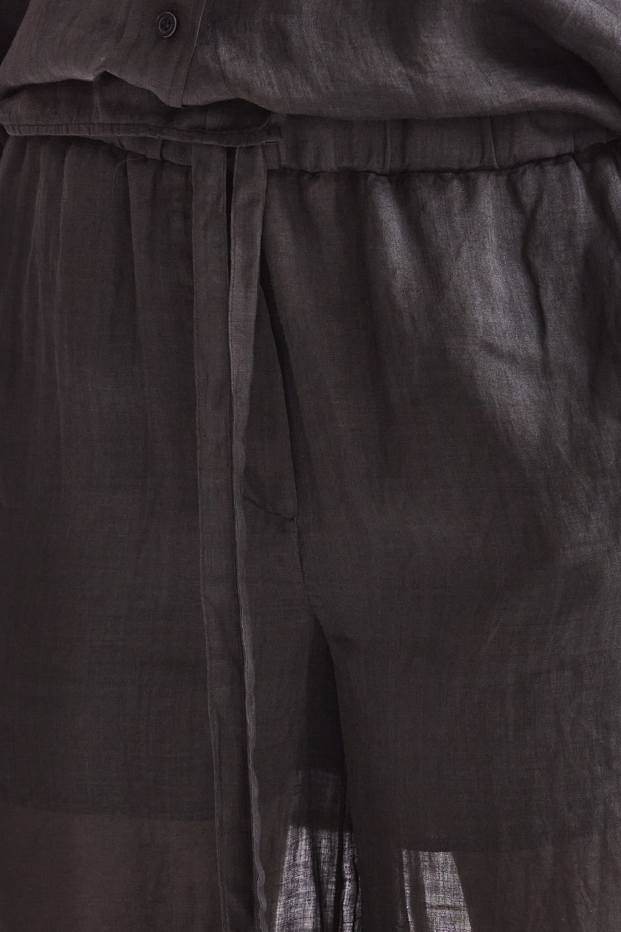 Pantalone in lino nero