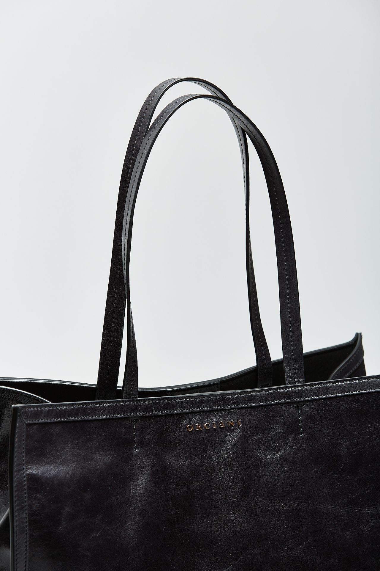 Shopper LE SAC in pelle nero