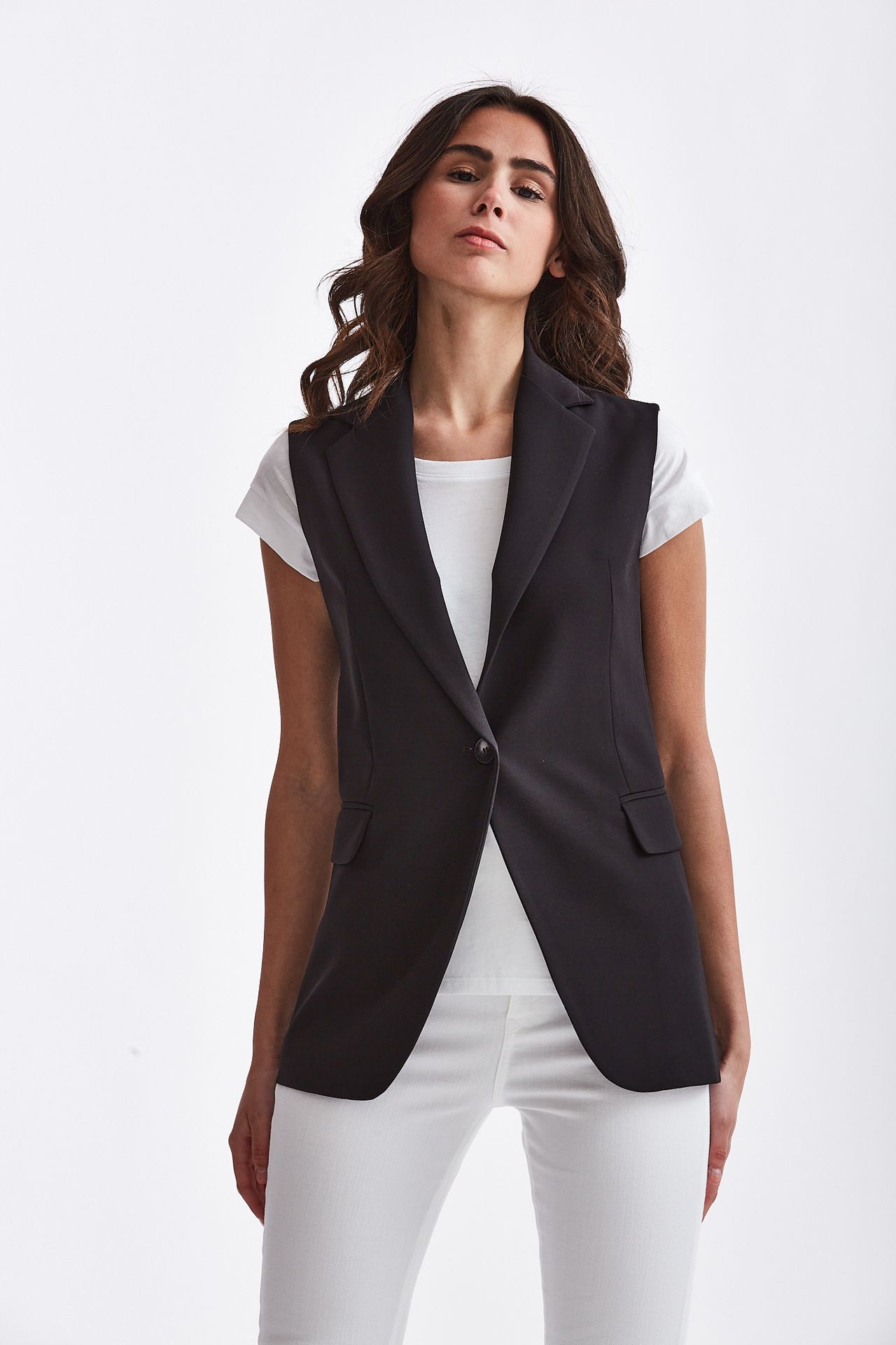 Gilet slim nero