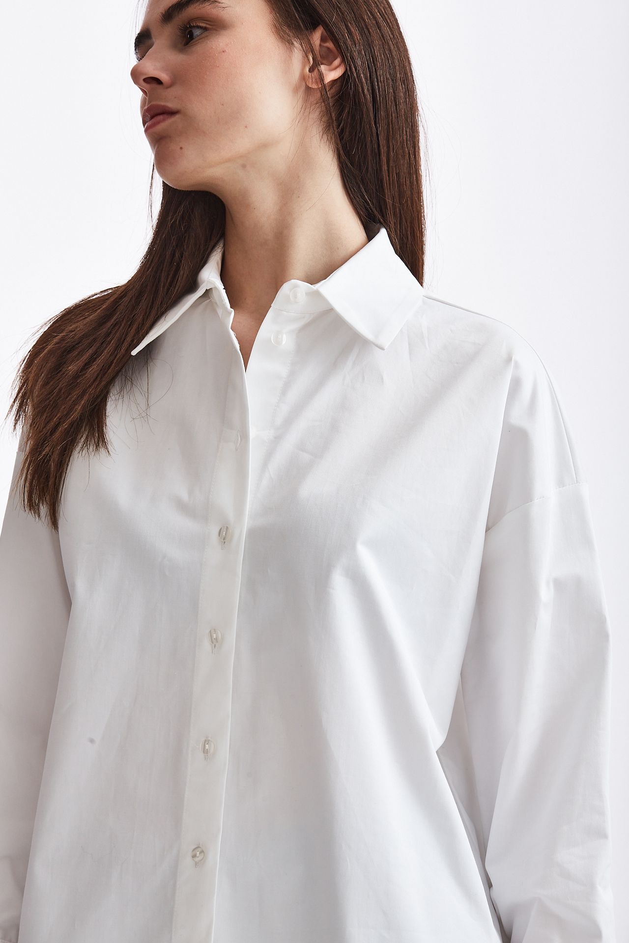 Camicia in cotone bianco