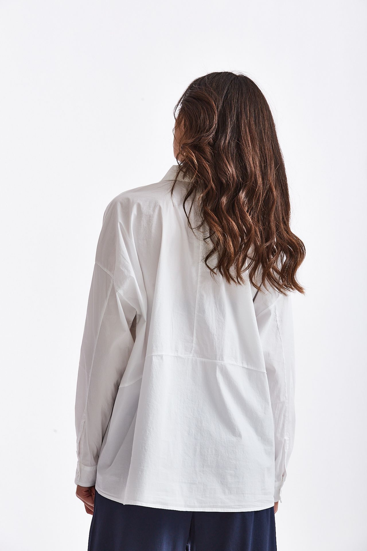 Camicia over misto cotone bianco Transit Uomo Donna Pier Abbigliamento Worldwide
