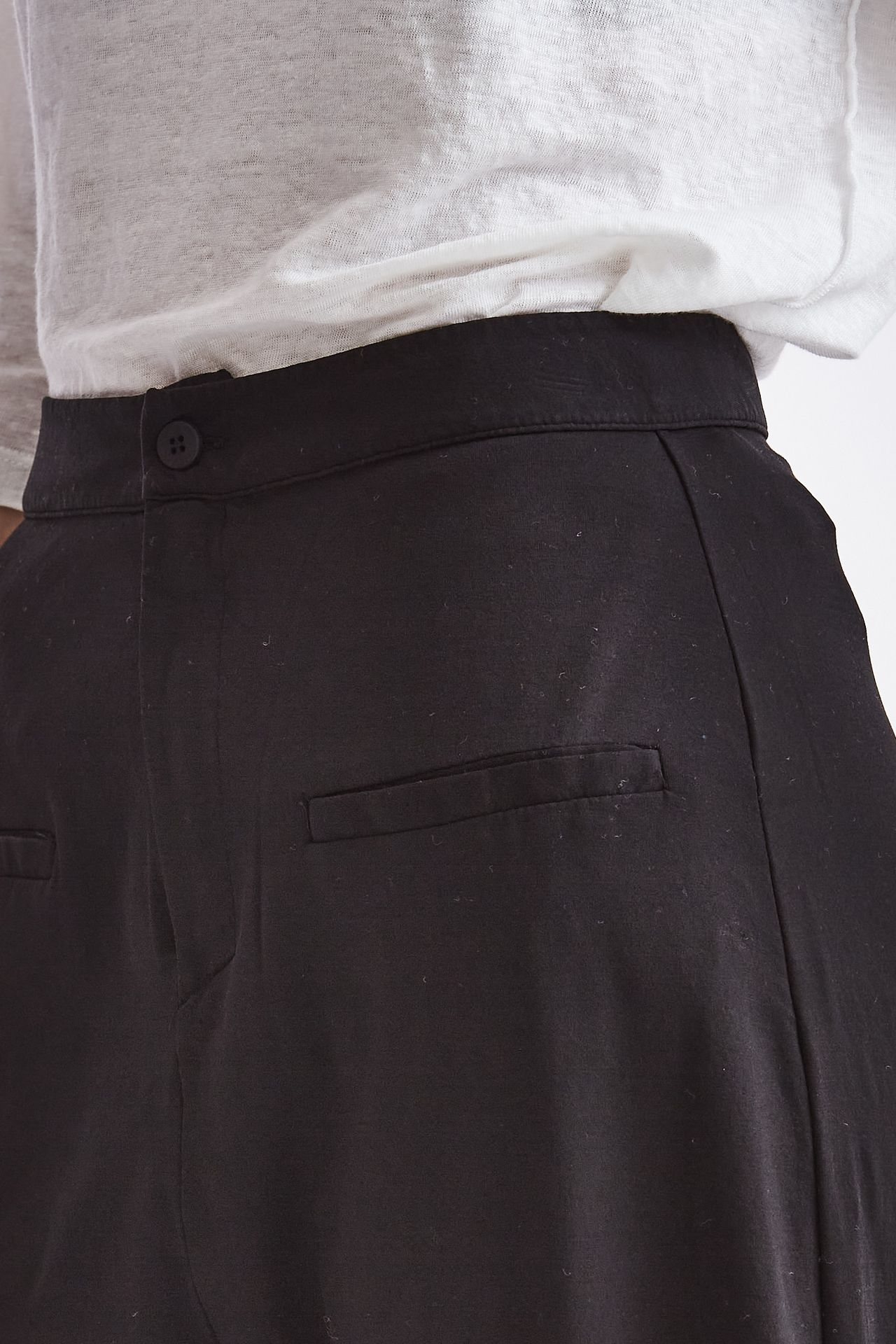 Pantalone loose in cotone nero