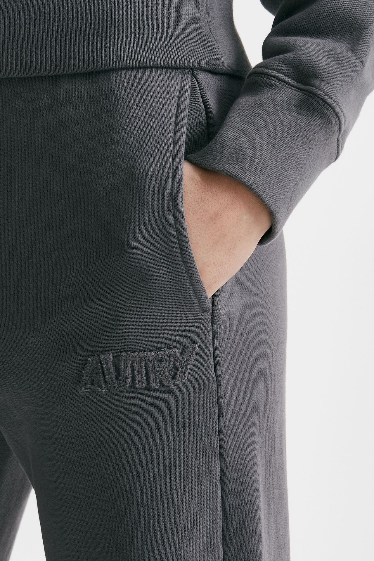 Pantalone in felpa Vita alta antracite