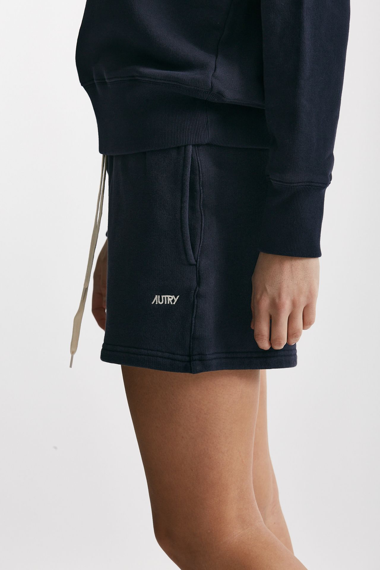 Shorts in felpa blu
