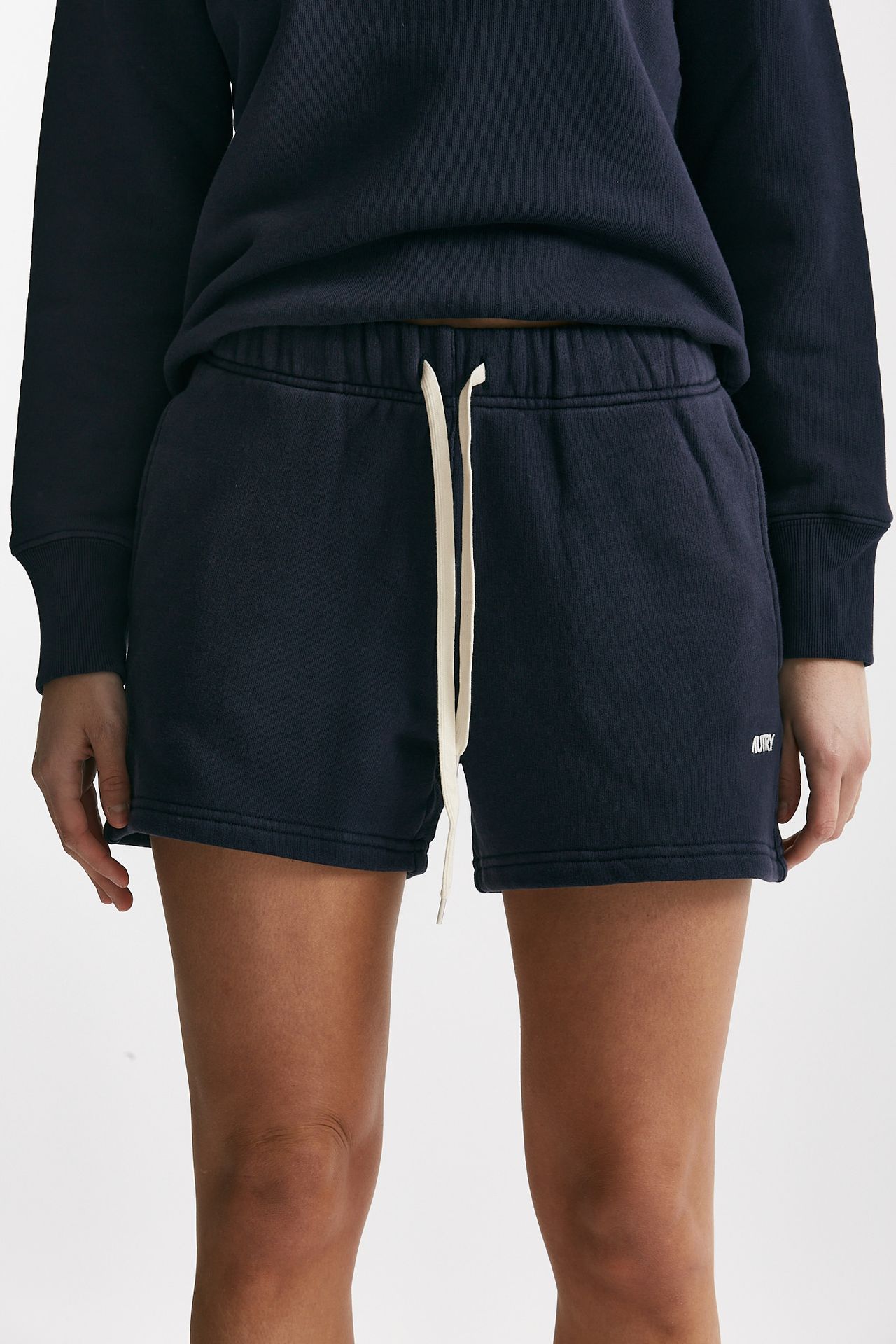 Shorts in felpa blu