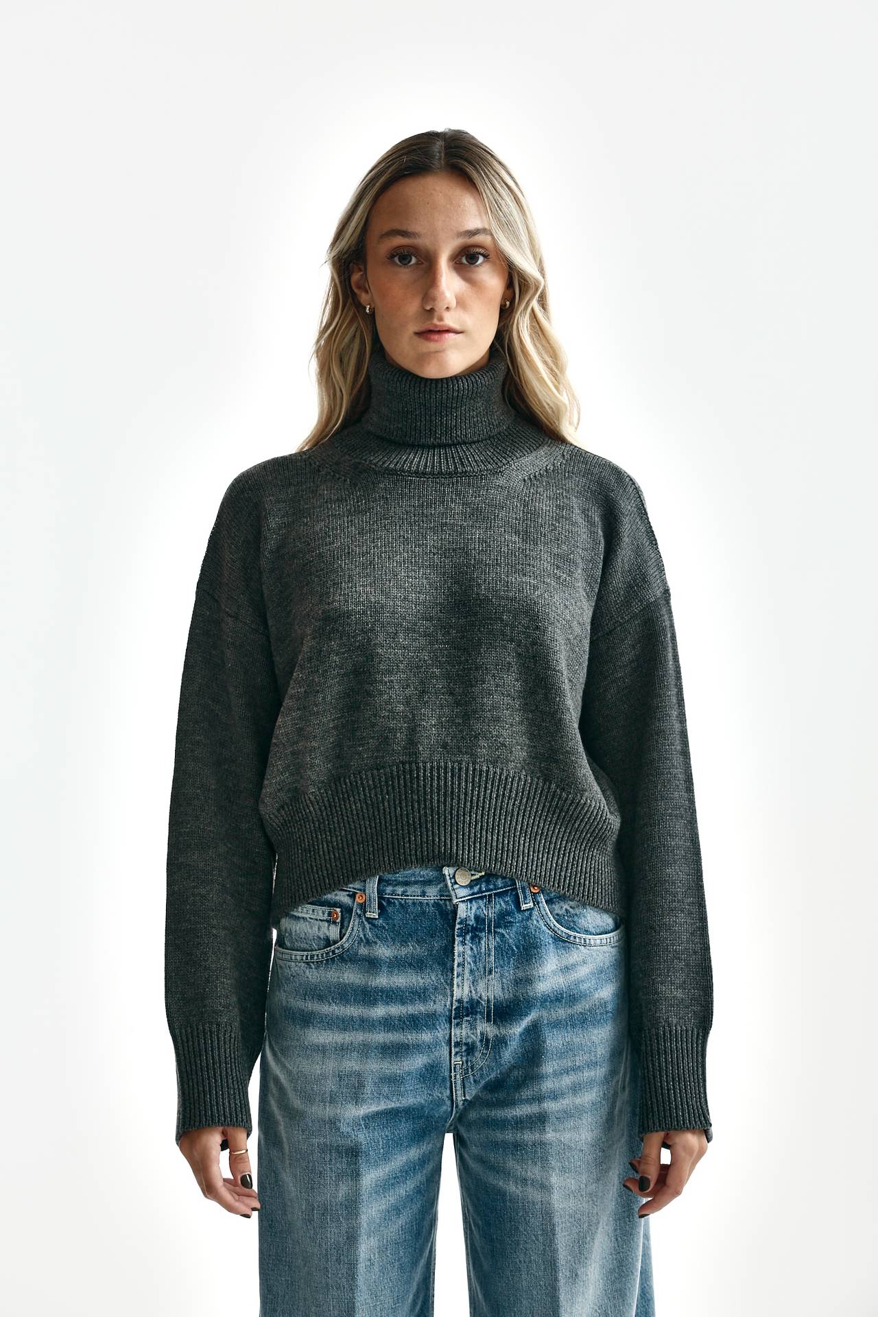 Maglia over in lana antracite Dondup Donna Pier Abbigliamento Worldwide