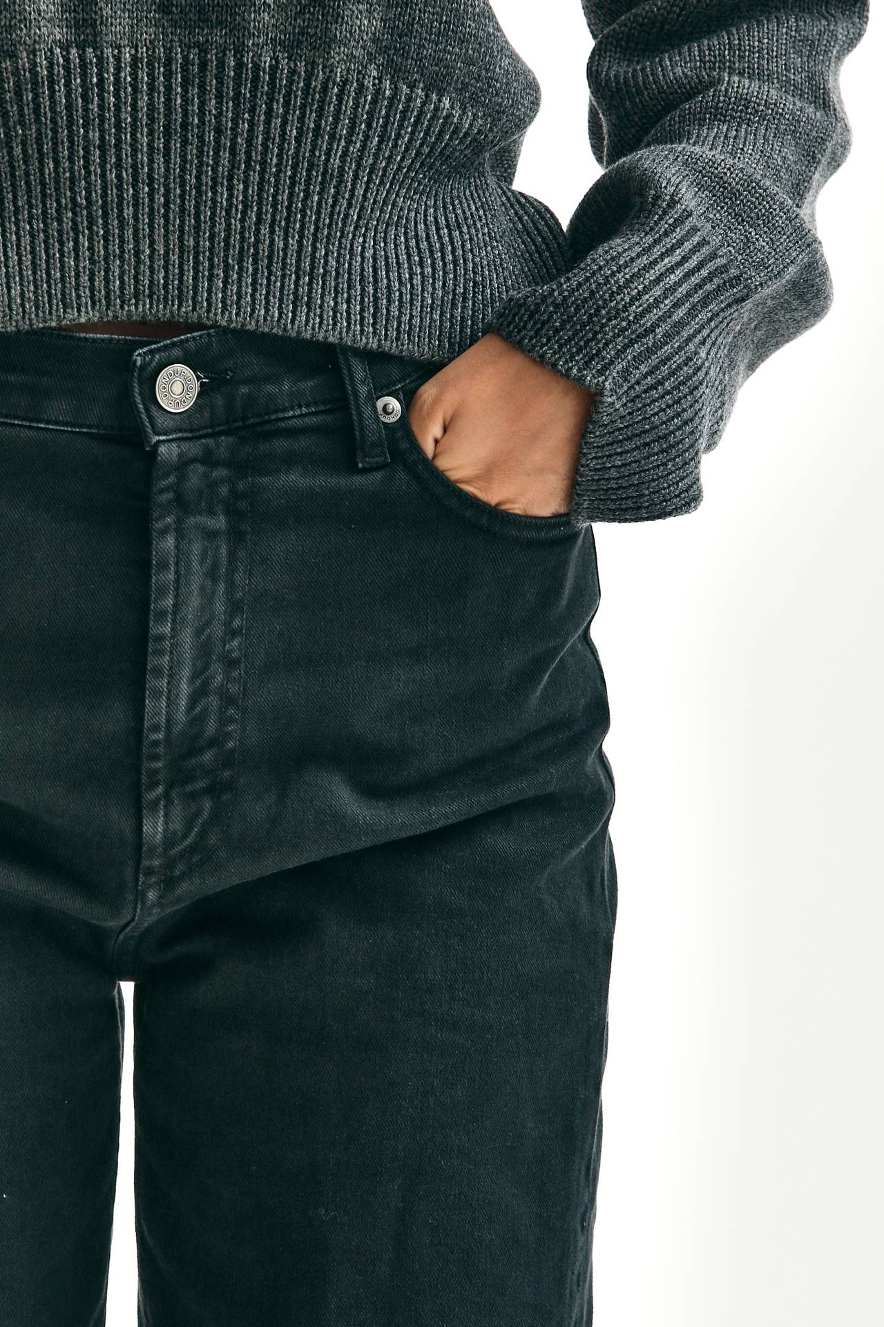 Jeans loose BESSIE nero Dondup Donna Pier Abbigliamento Worldwide