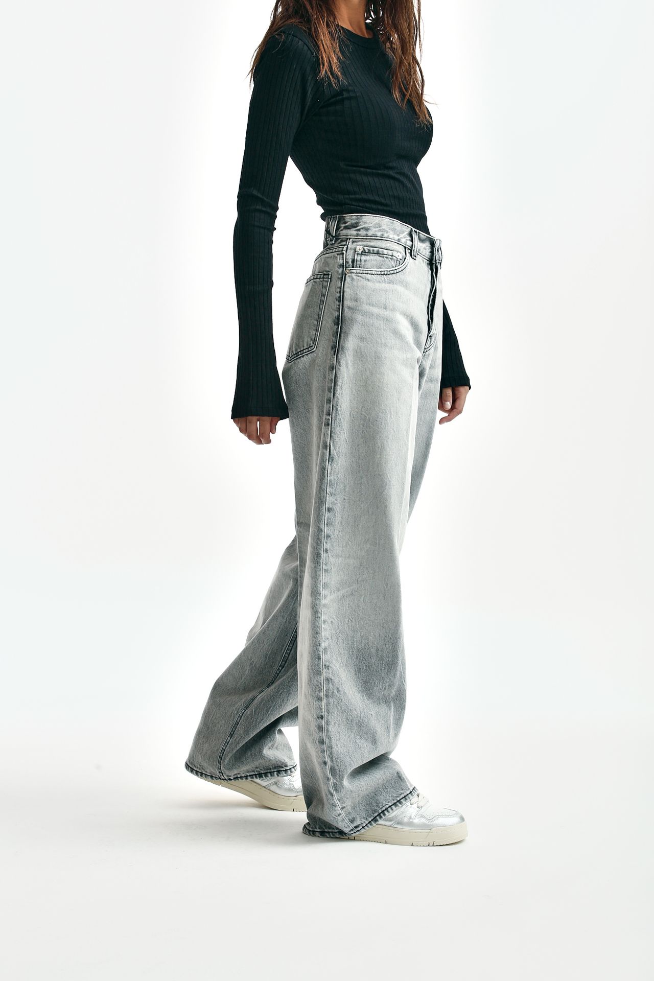 Jeans wide leg BETHANY grigio slavato Haikure Donna Pier Abbigliamento Worldwide