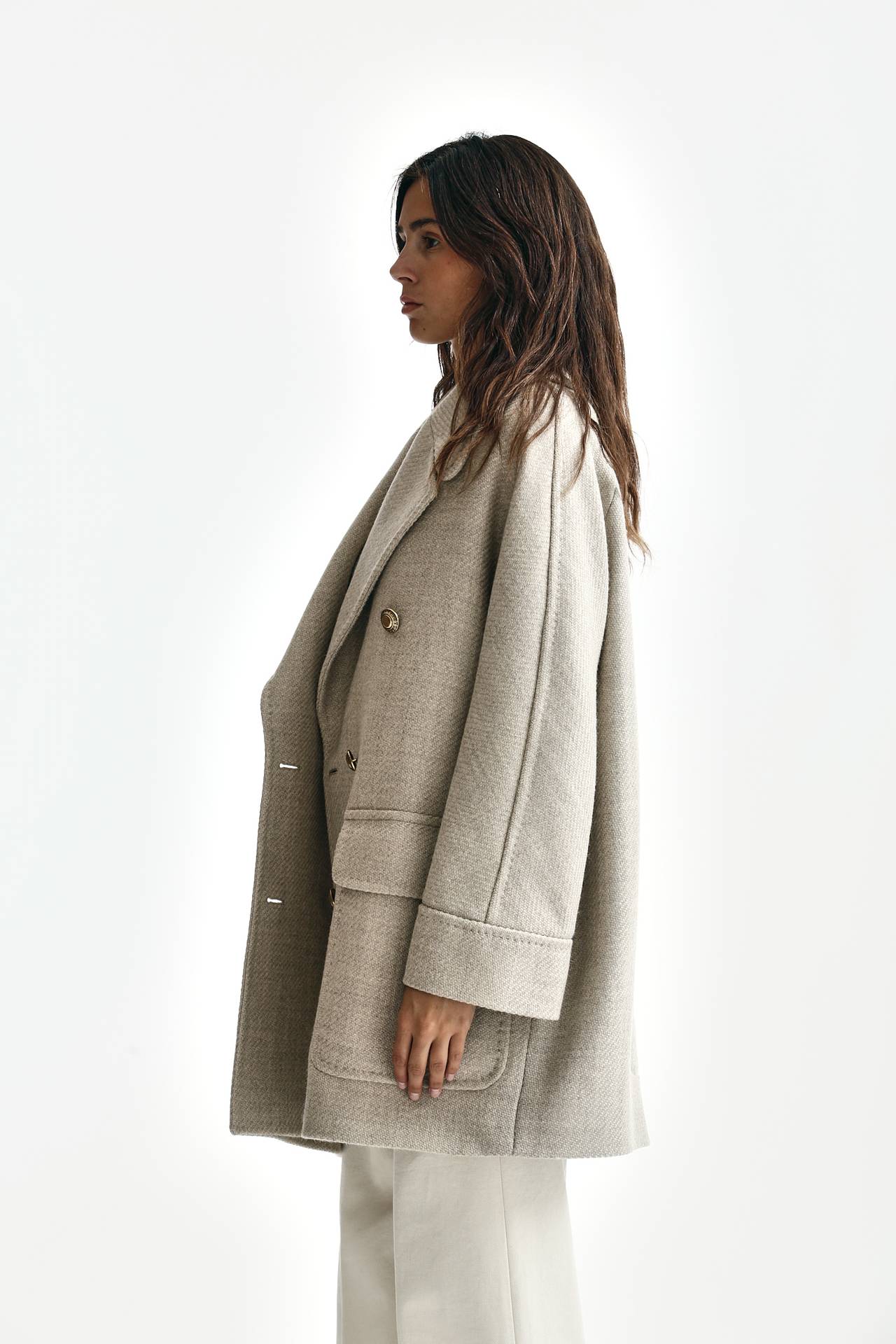 Cappotto LILIAN in lana panna Tagliatore Donna D16TAG06 Pier Abbigliamento Italia
