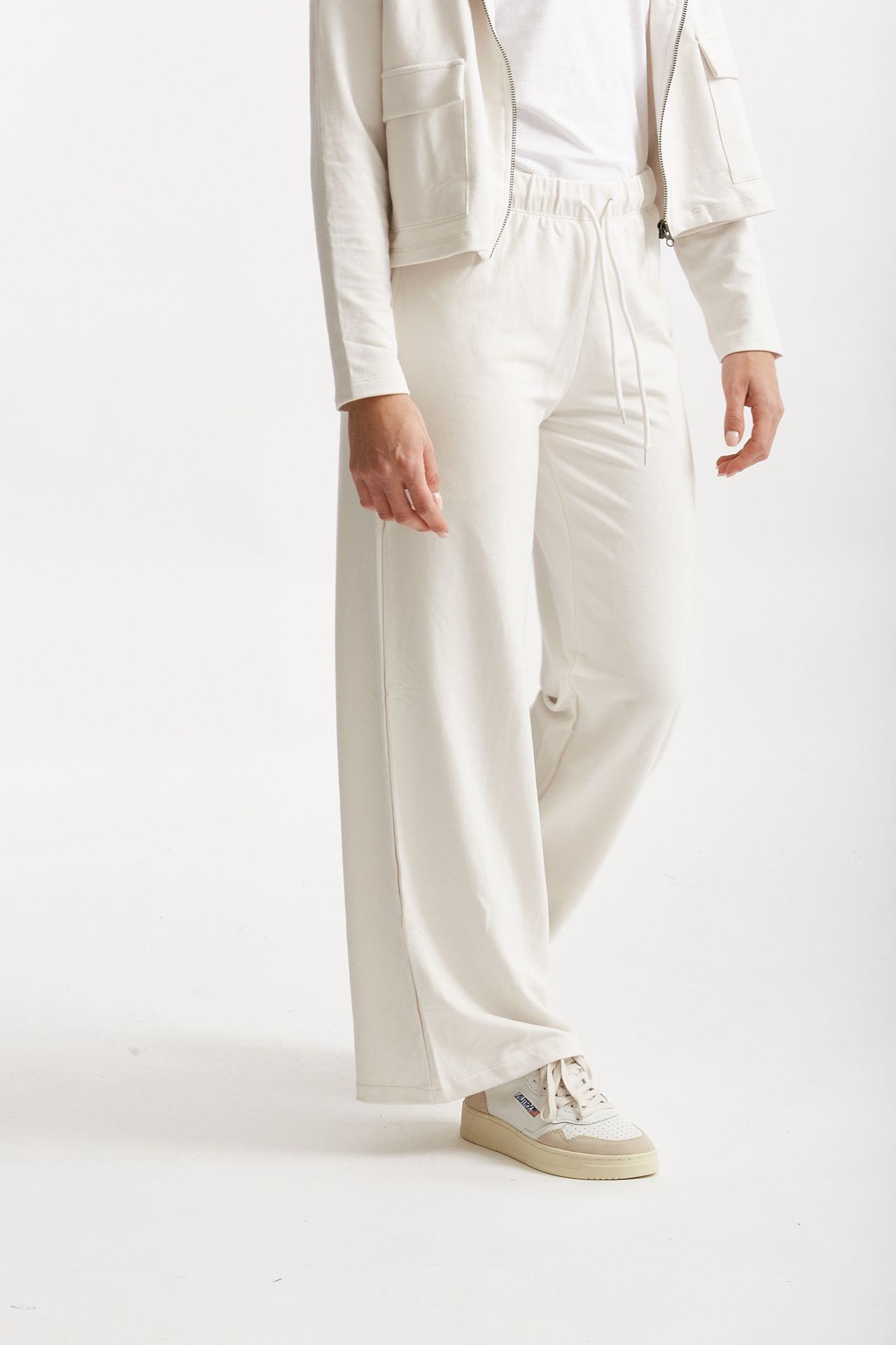 Pantalone tuta leggero panna