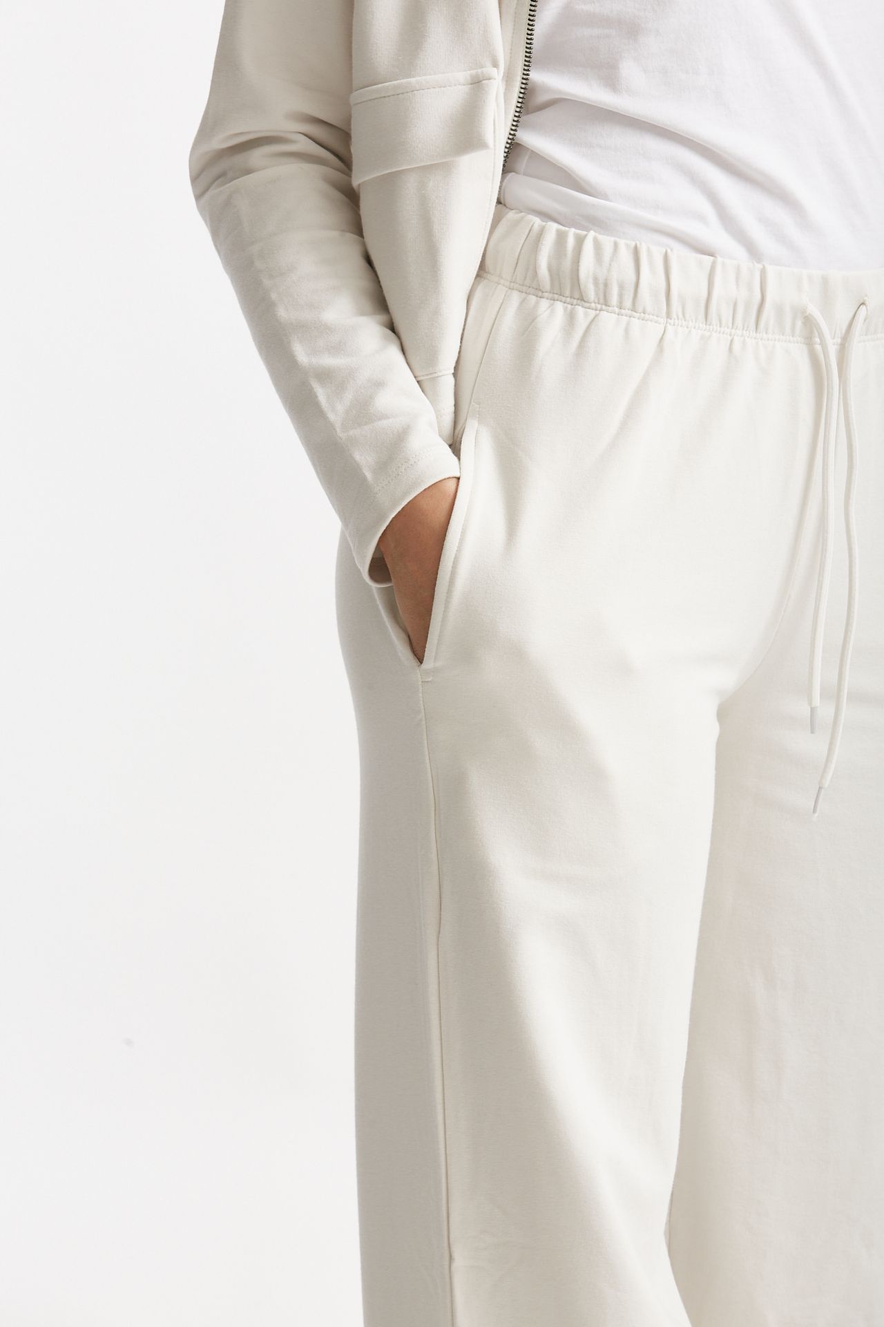 Pantalone tuta leggero panna