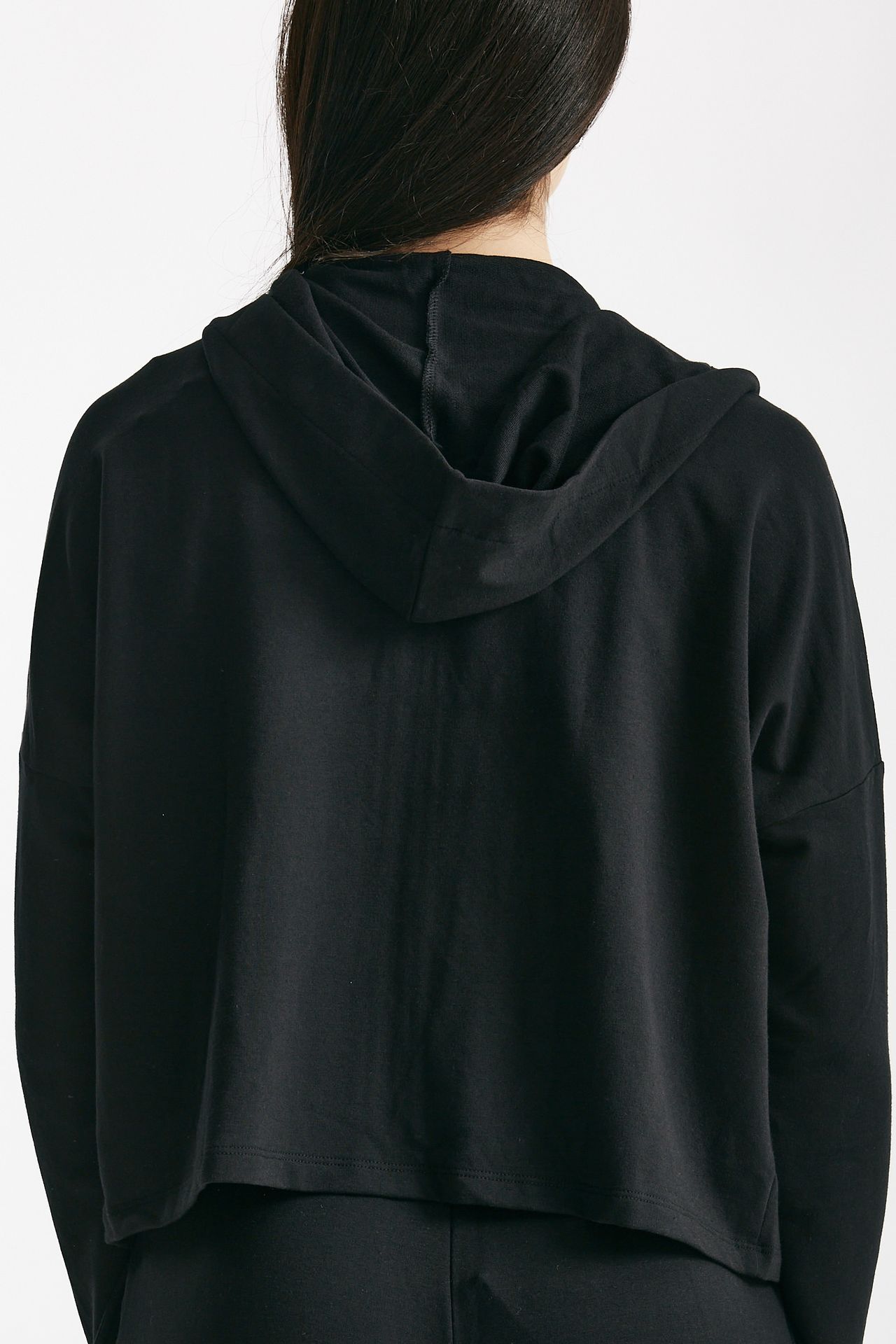 Felpa in cotone leggero nero