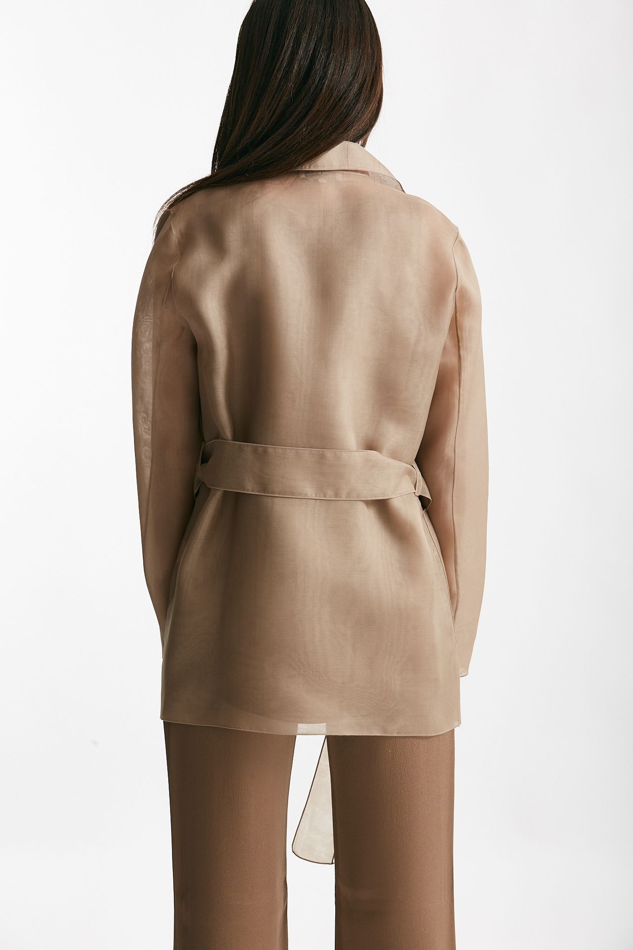 Giacca in voile di seta bronzo