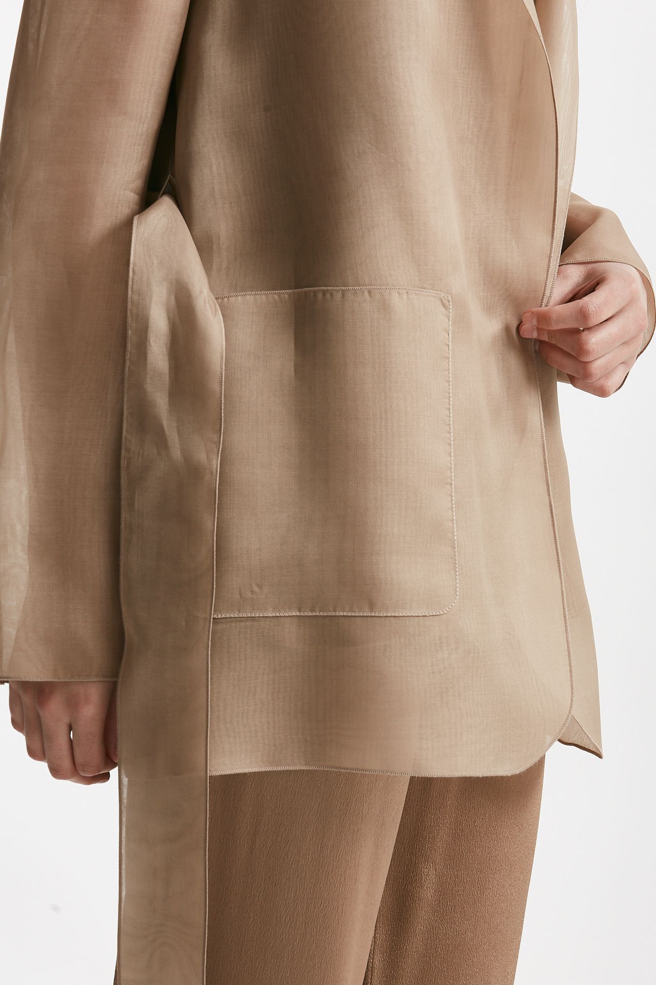 Giacca in voile di seta bronzo