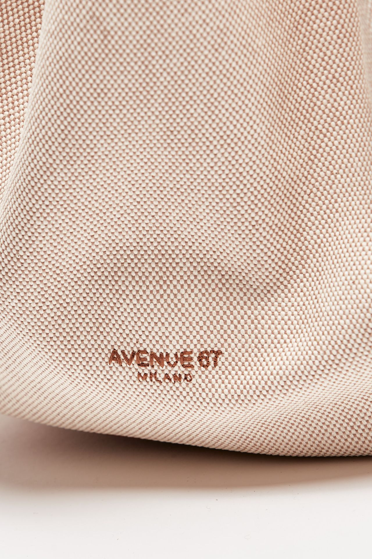Borsa in pelle e canvas SOLEDAD cuoio