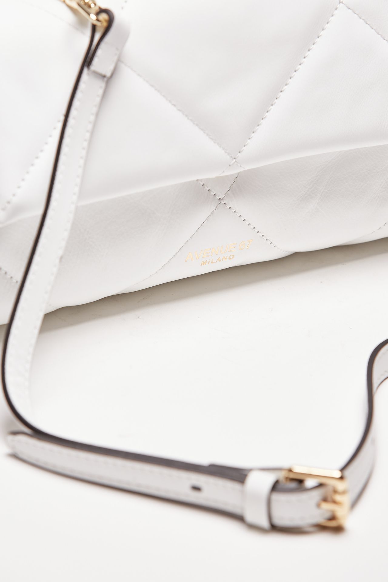 Borsa trapuntata DEMETRA in pelle bianco