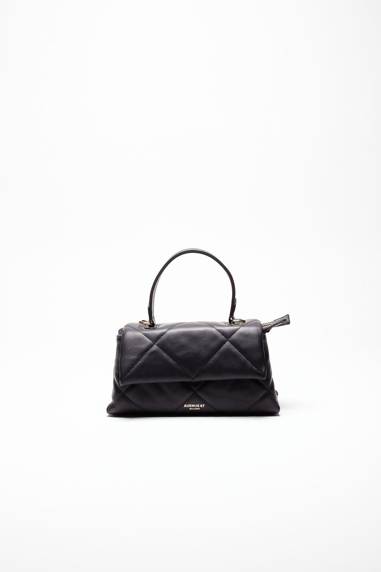 Borsa trapuntata DEMETRA in pelle nero