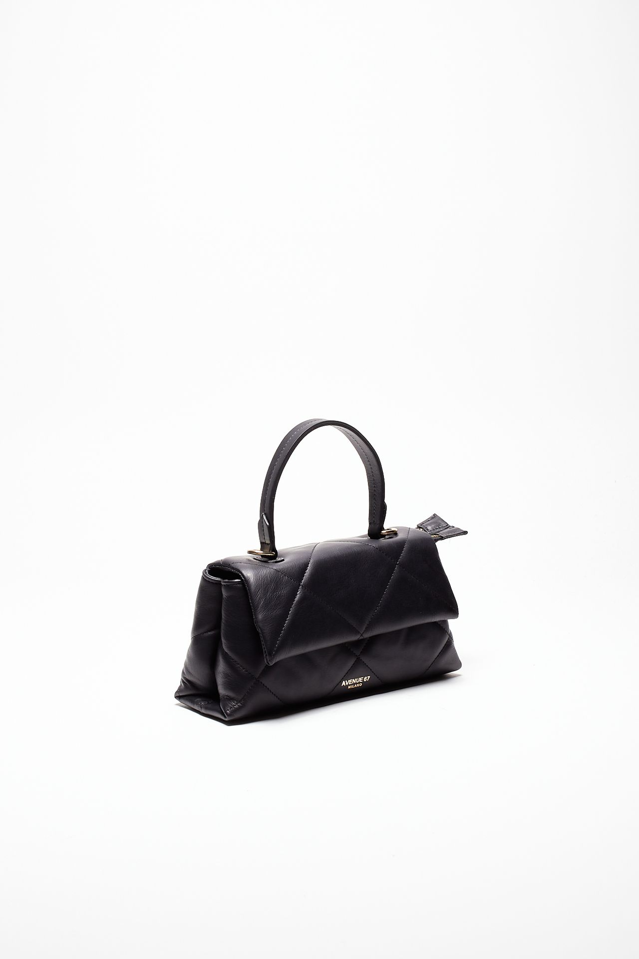 Borsa trapuntata DEMETRA in pelle nero