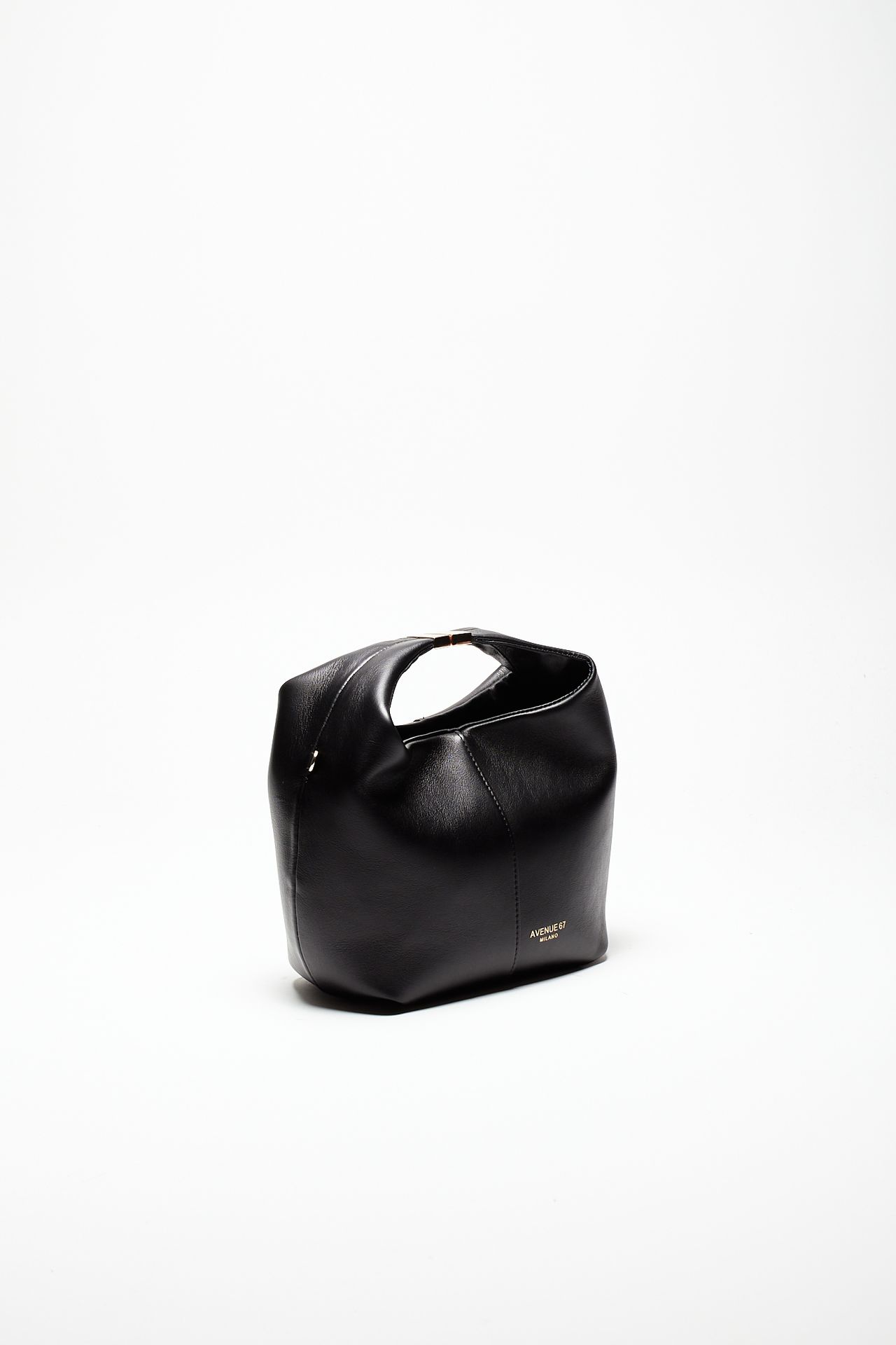 Borsa morbida MORGANA in pelle sauvage nero