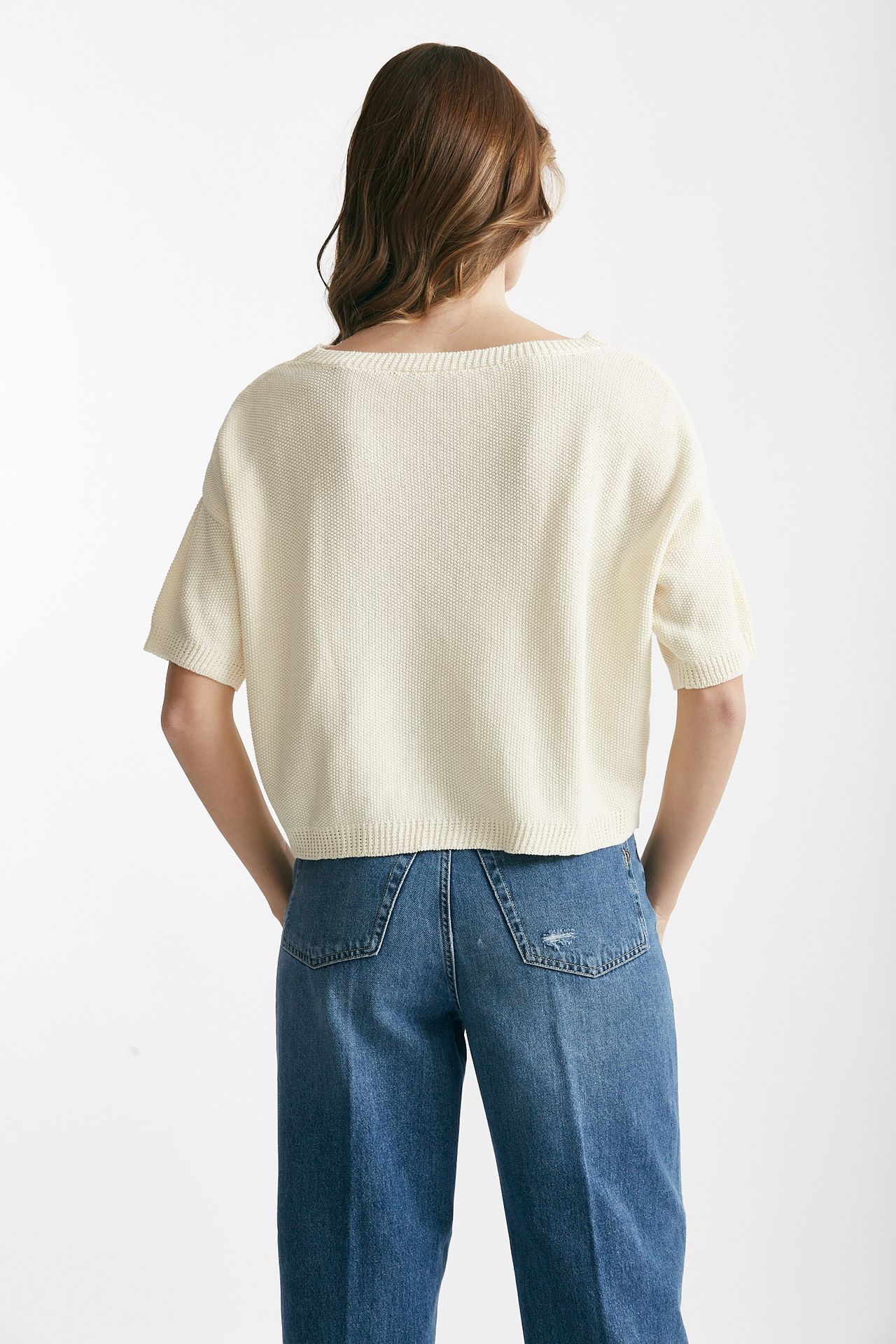 Maglia a scatolina panna