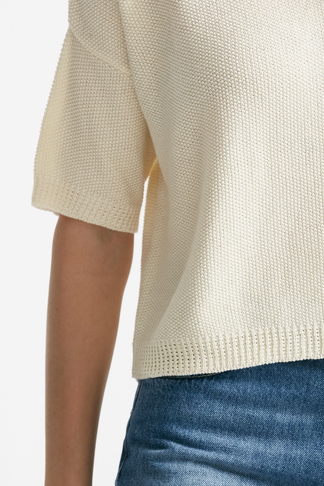 Maglia a scatolina panna