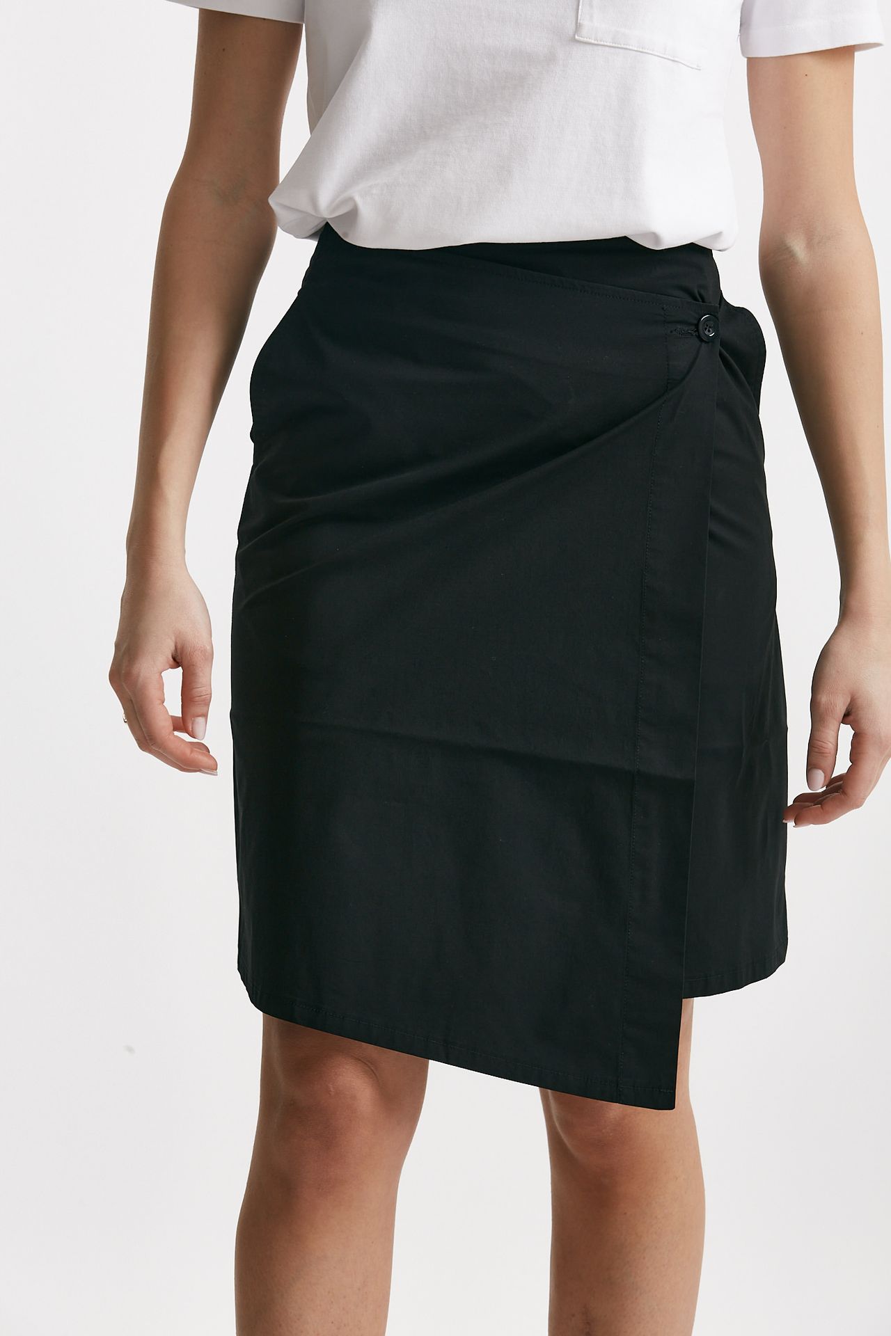 Gonna in cotone PHICA nero