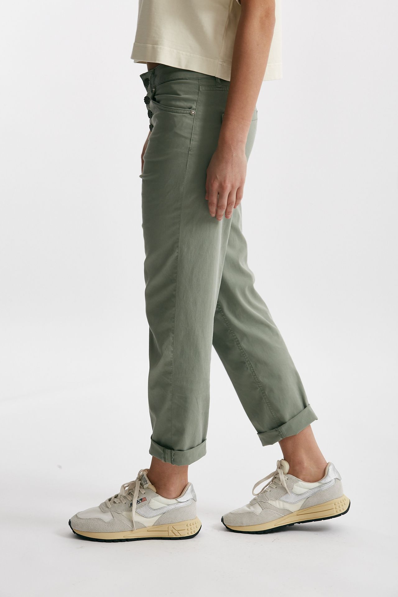 Pantalone loose fit KOONS verde slavato