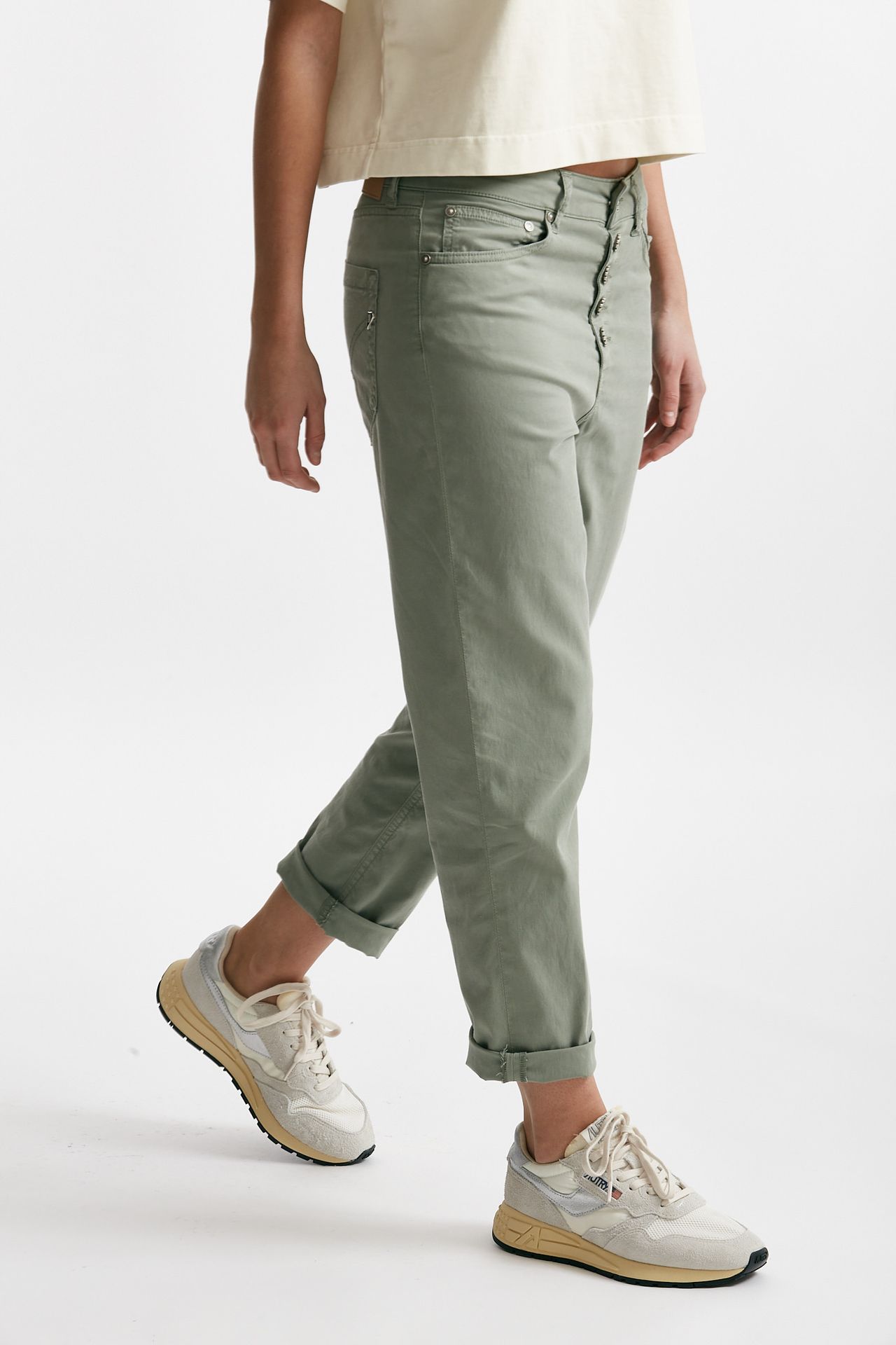 Pantalone loose fit KOONS verde slavato