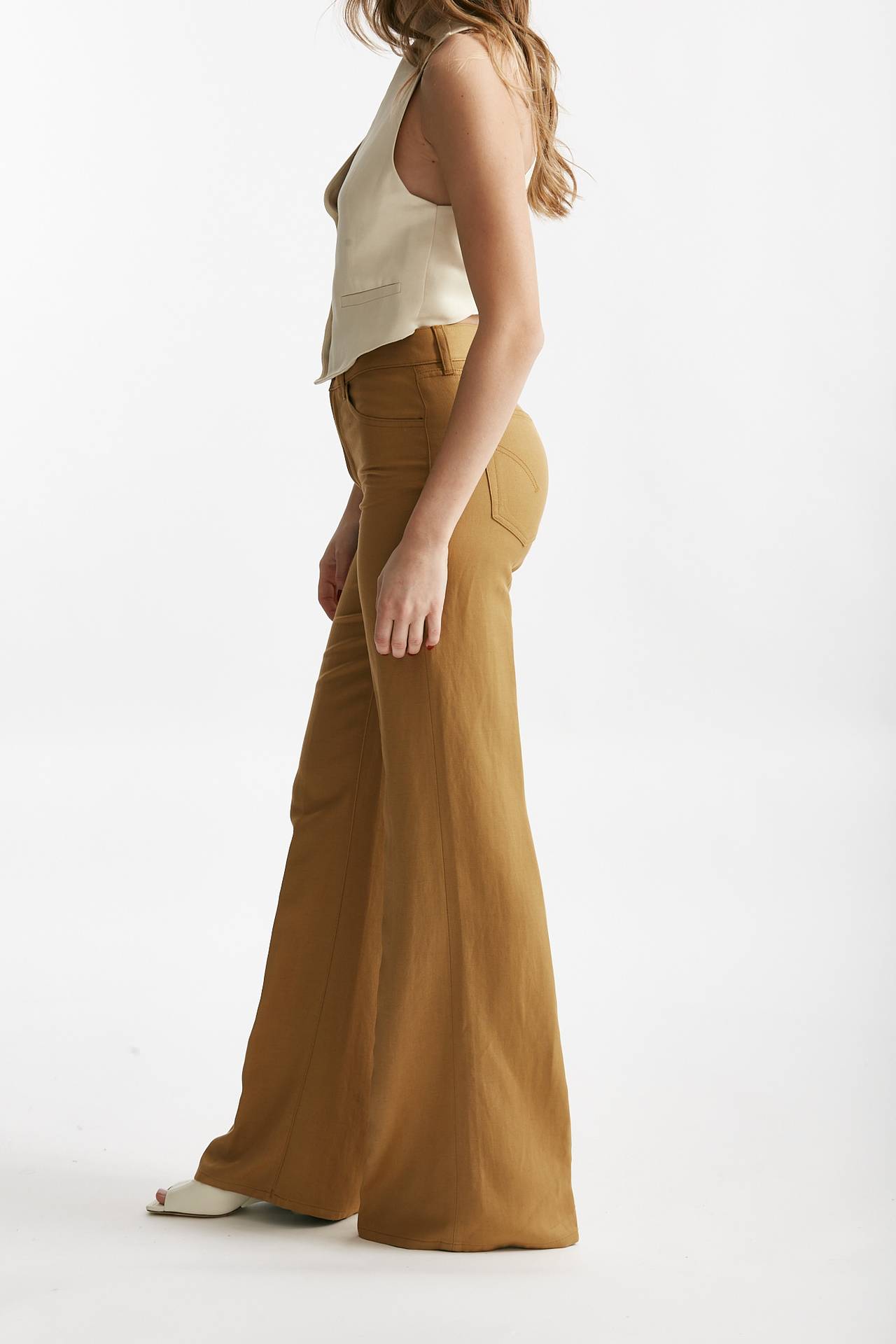 Jeans palazzo AMBER cammello