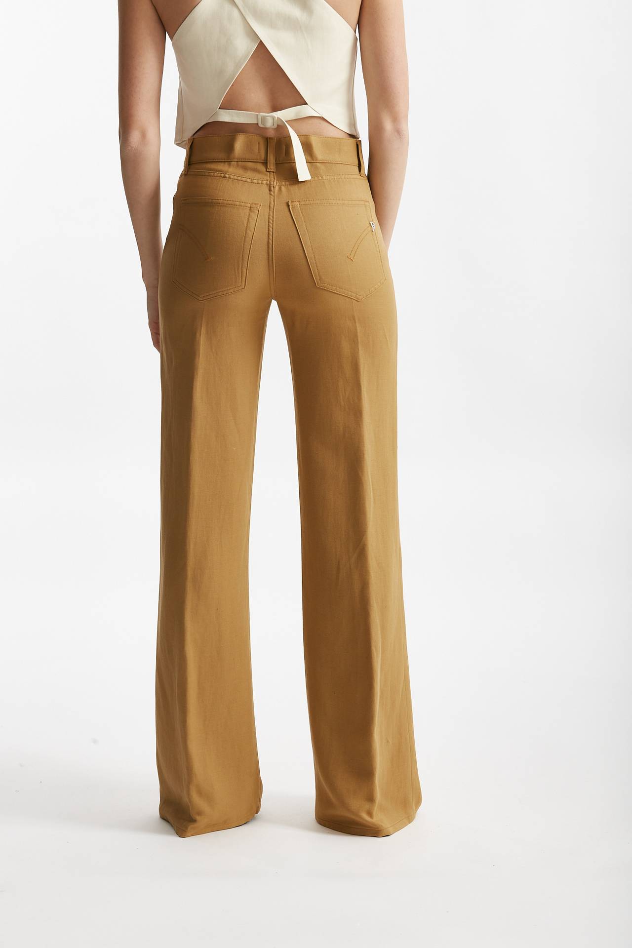 Jeans palazzo AMBER cammello