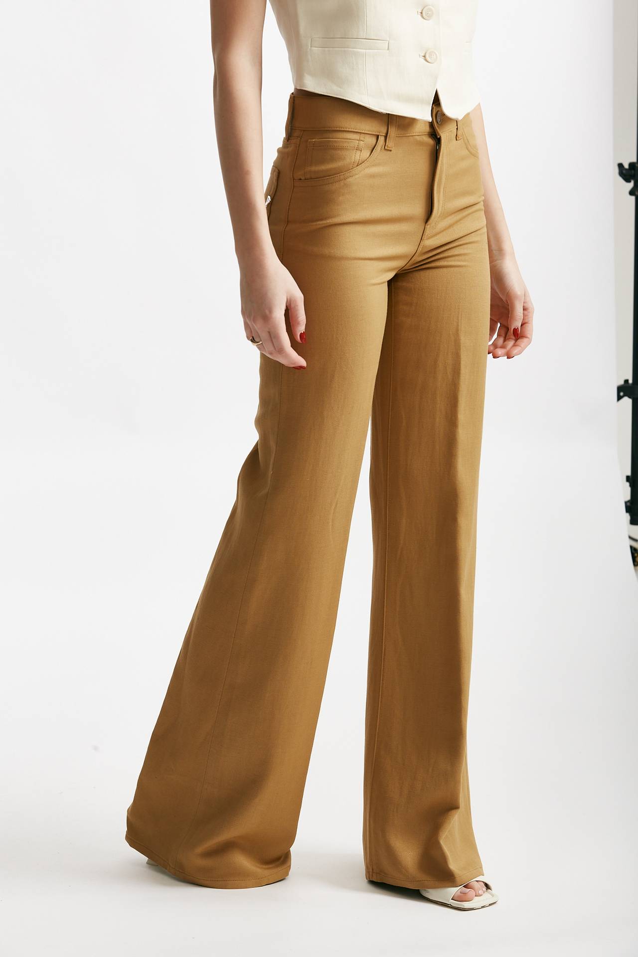 Jeans palazzo AMBER cammello